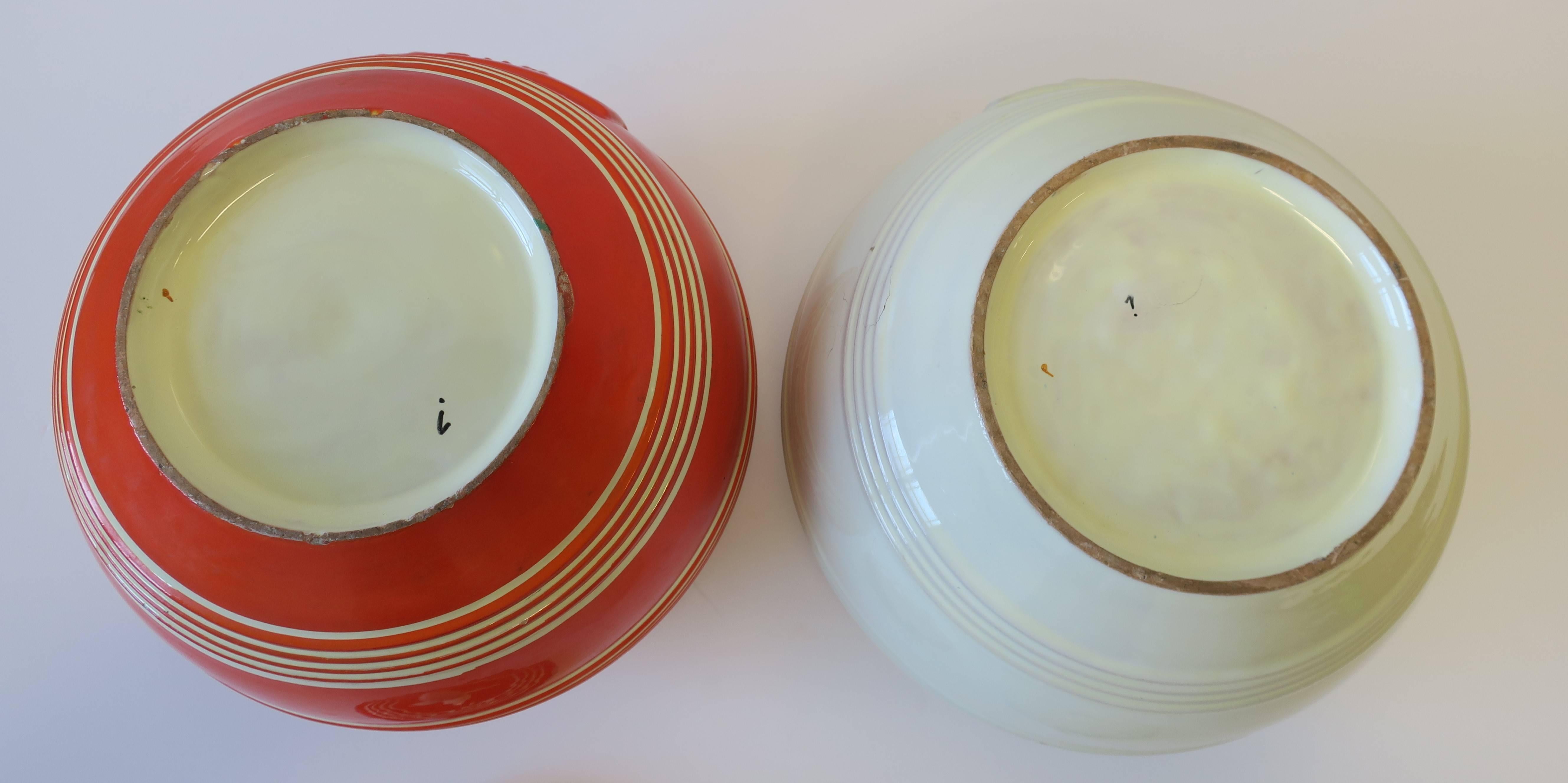 Italian Modern Art Deco Period Pottery Jars, Pair 4