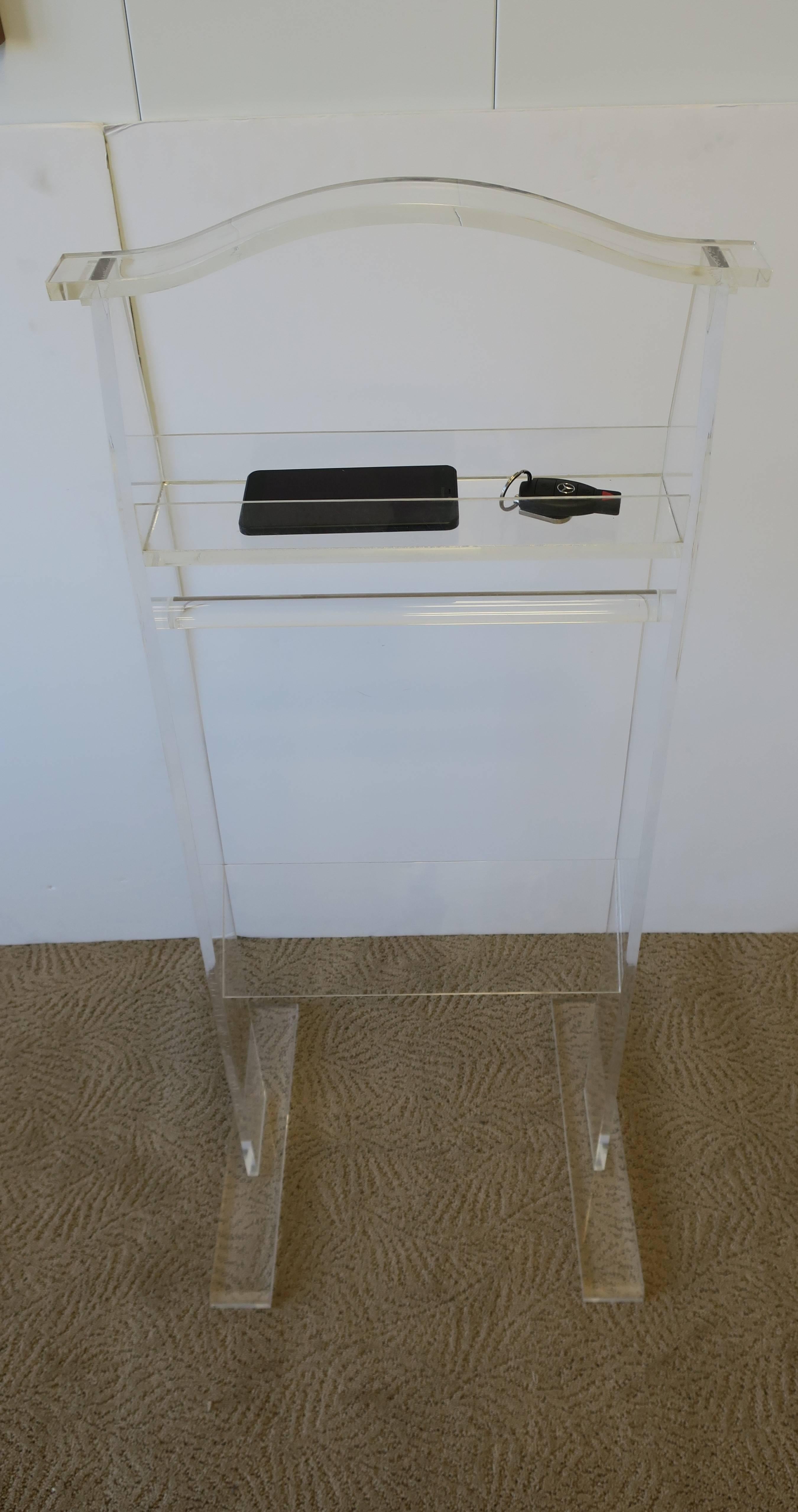 lucite clothing rack
