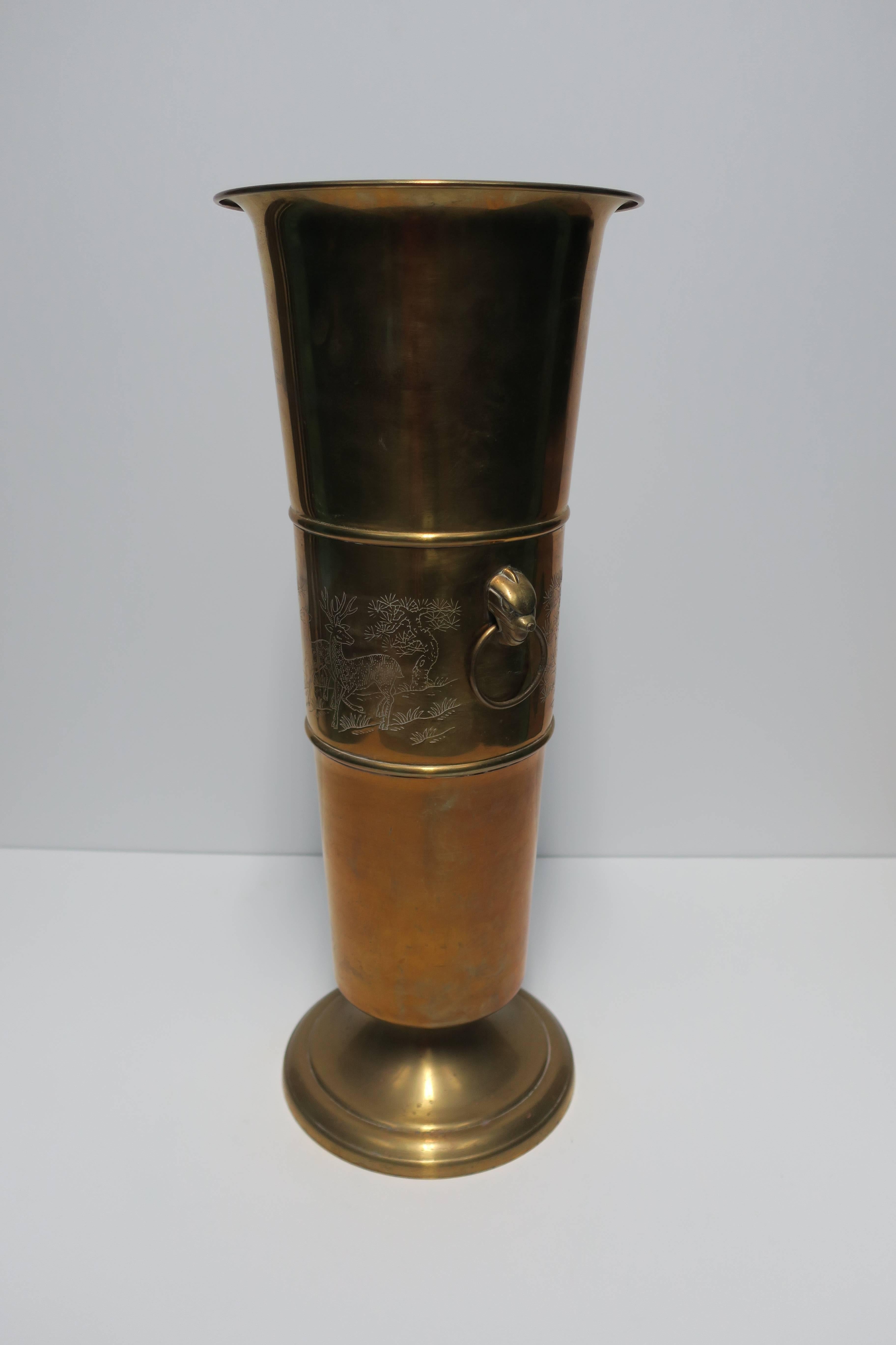Vintage Brass Urn Umbrella Stand 2
