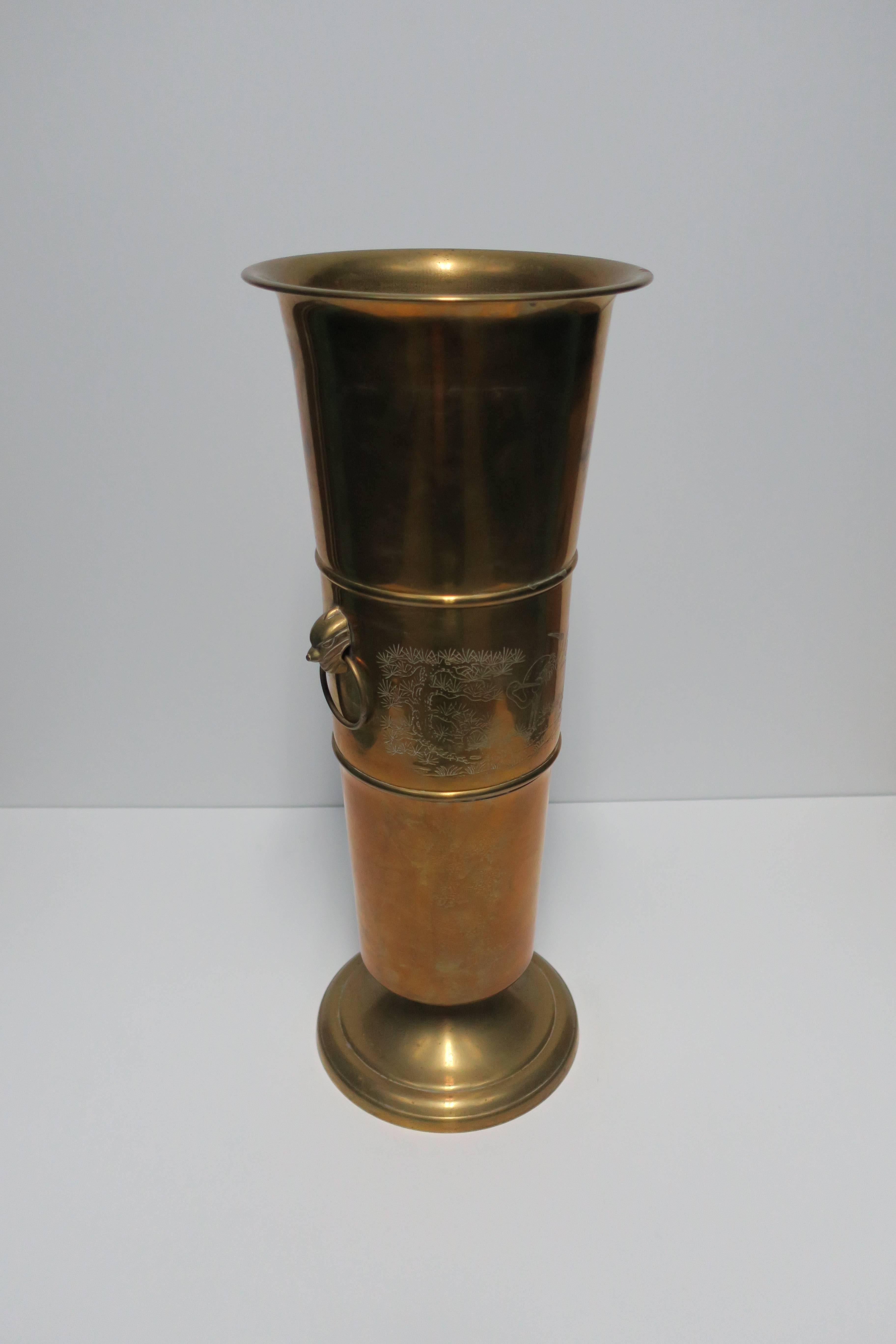Vintage Brass Urn Umbrella Stand 3