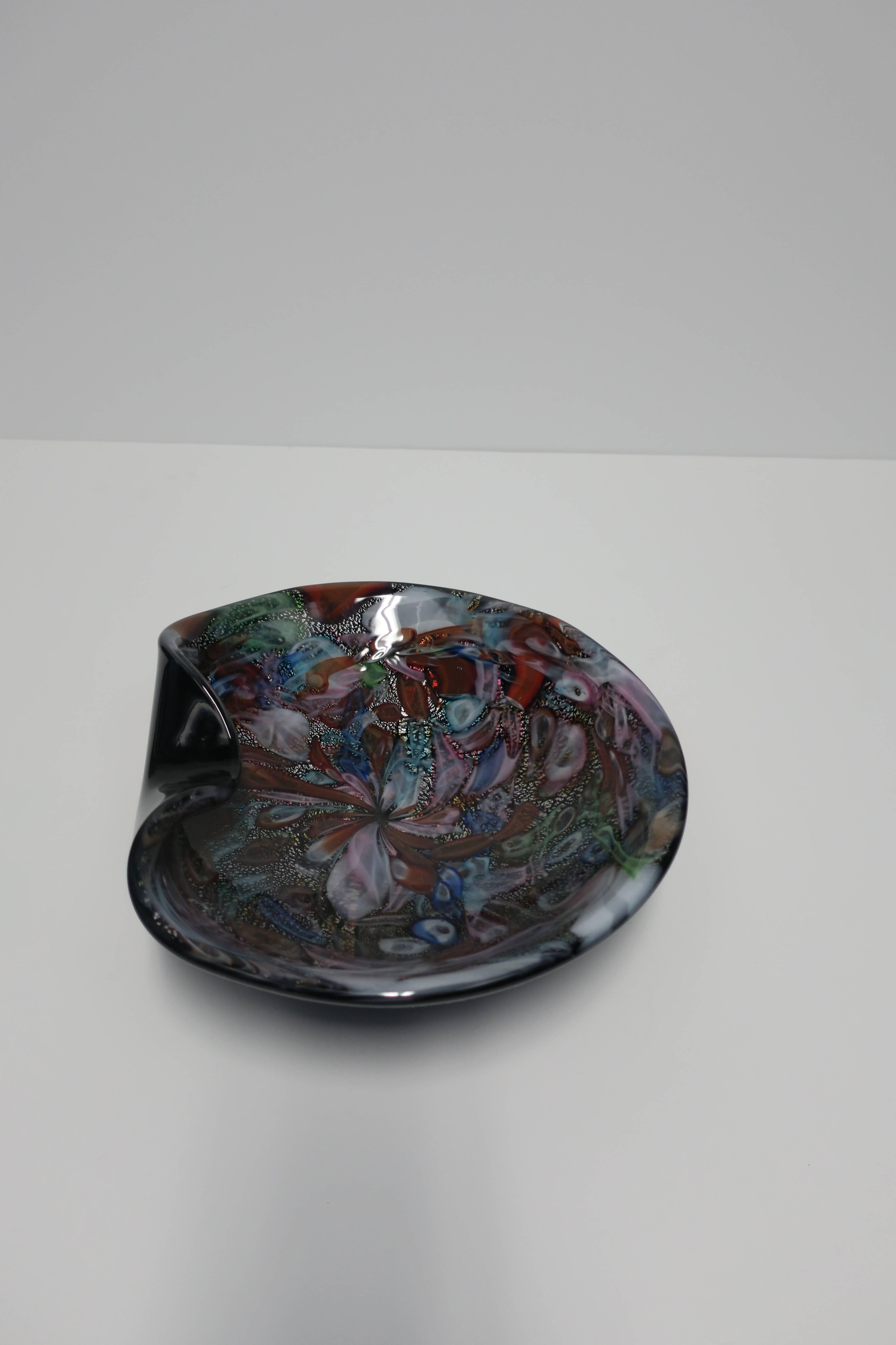 black glass bowl