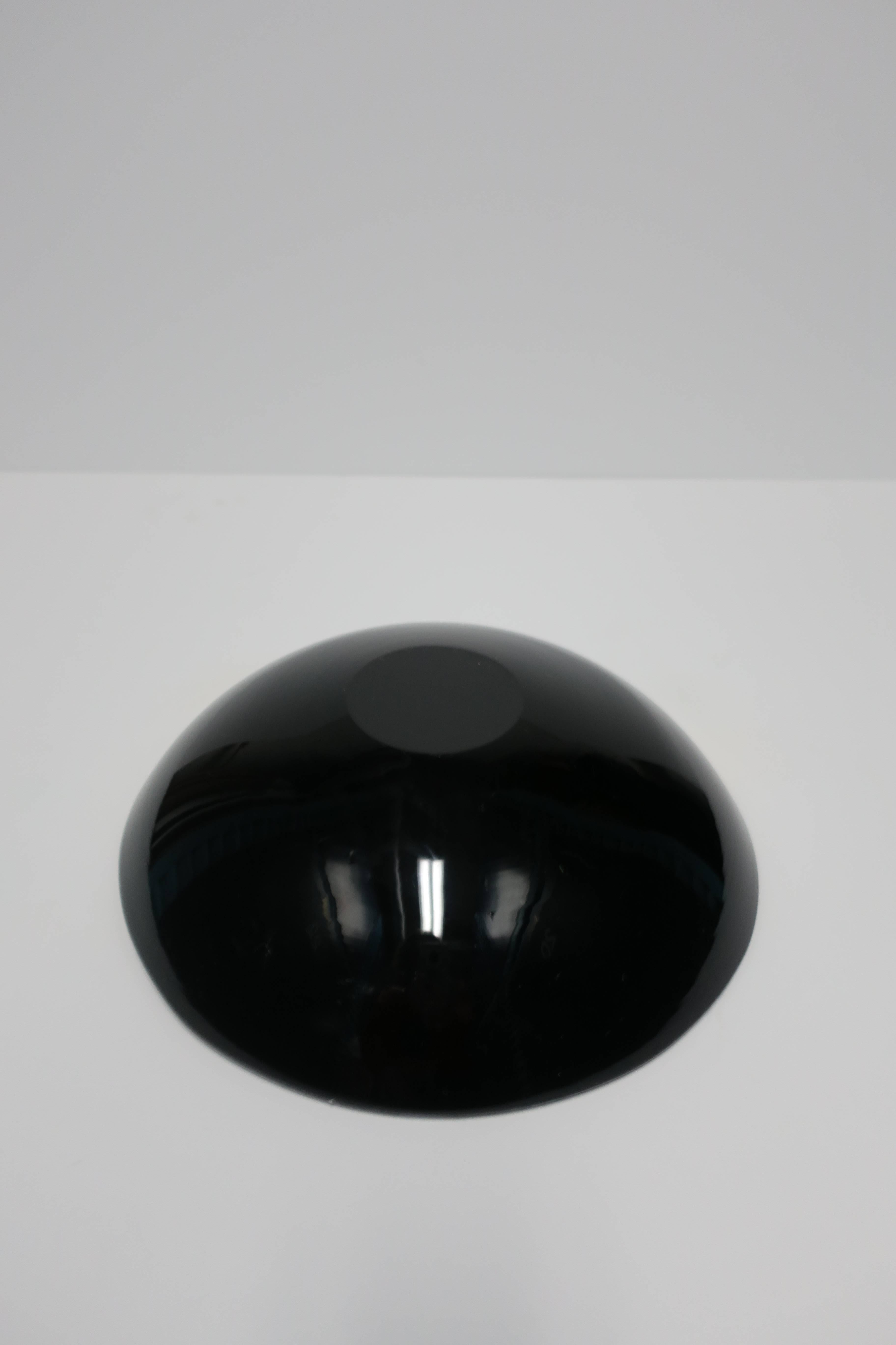 Black and Mulit-Colored Italian Murano Art Glass Bowl 2