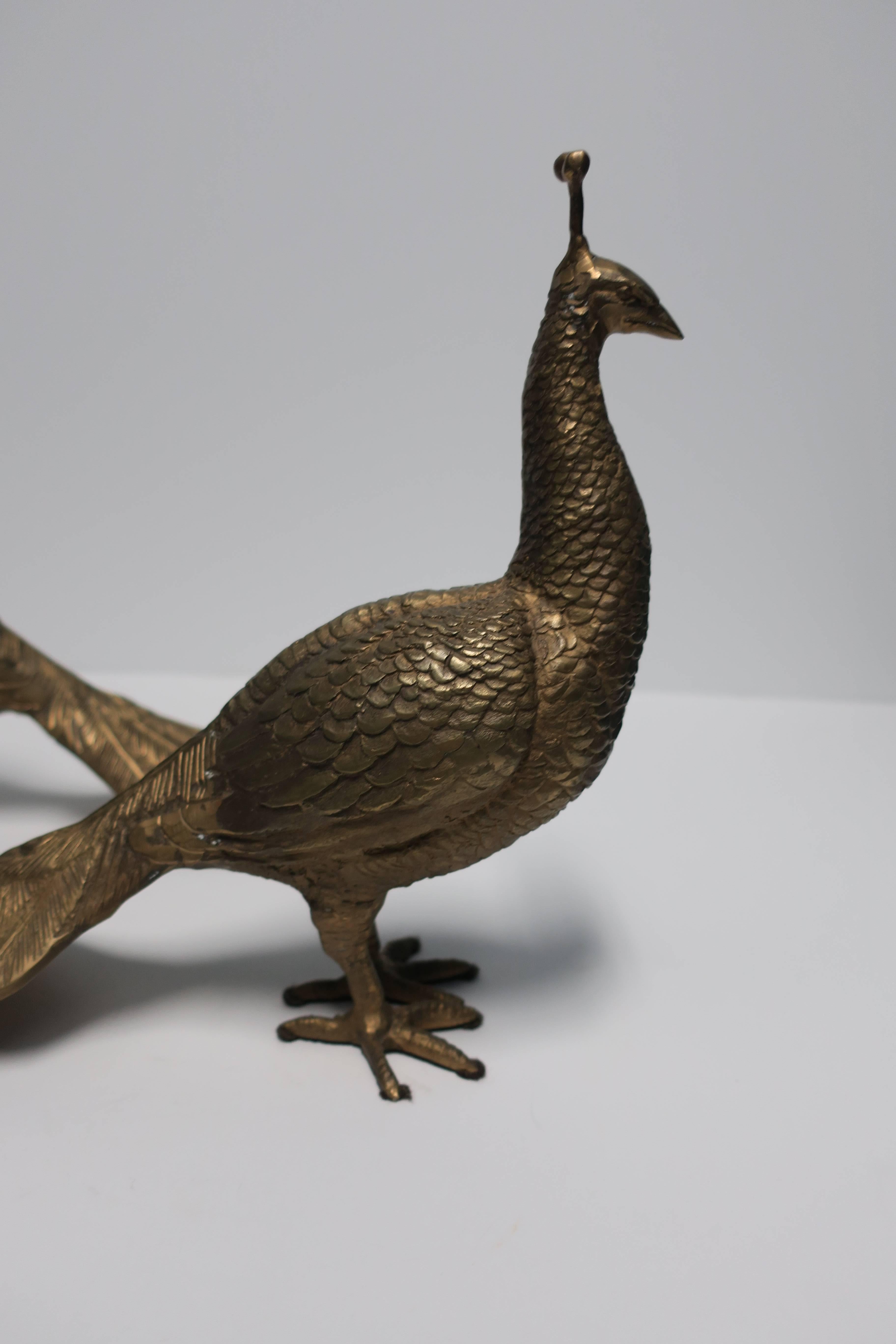 Pair of Beautiful Vintage Brass Peacock Birds at 1stDibs | brass ...
