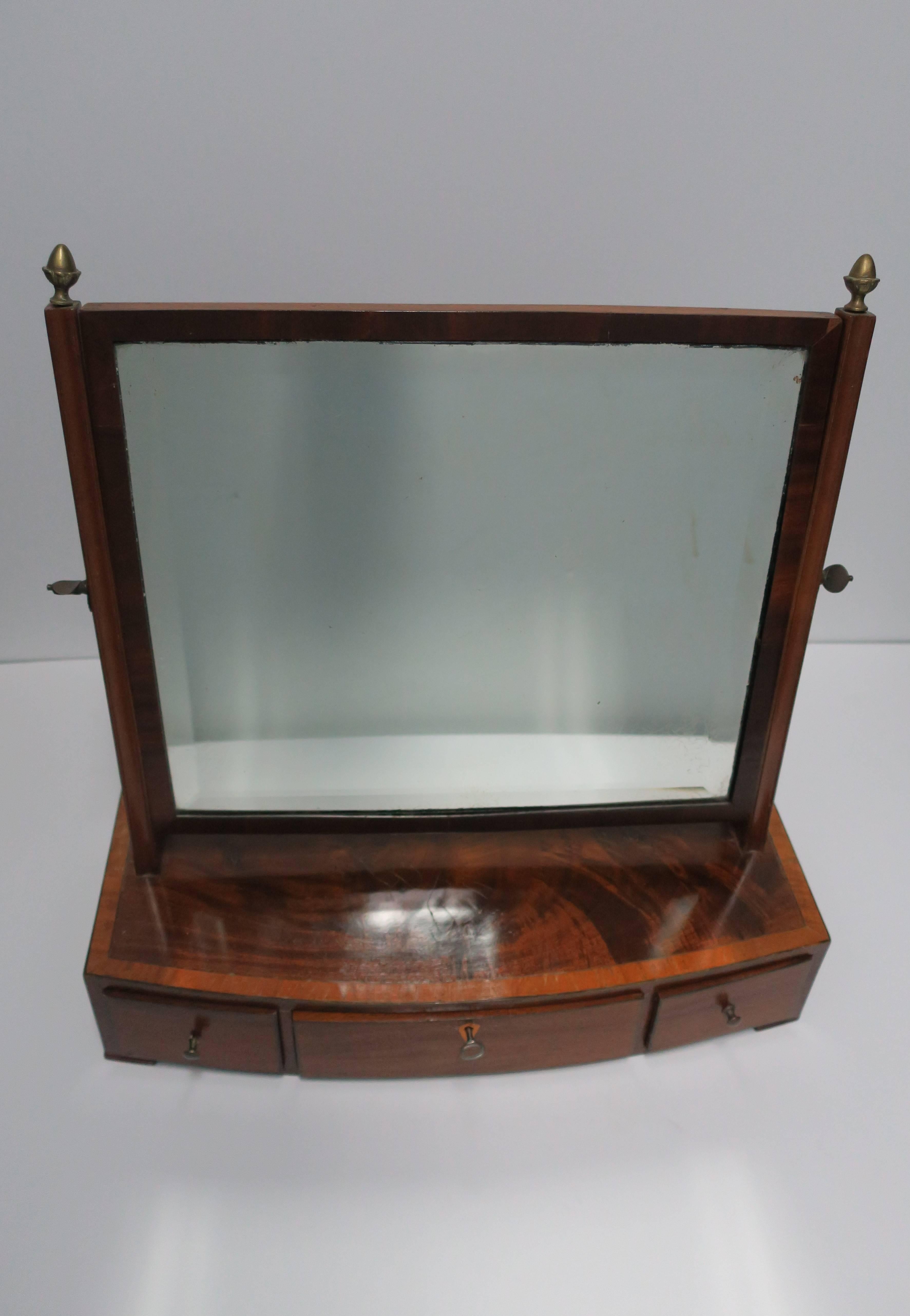 Antique Vanity Mirror with Drawers 1