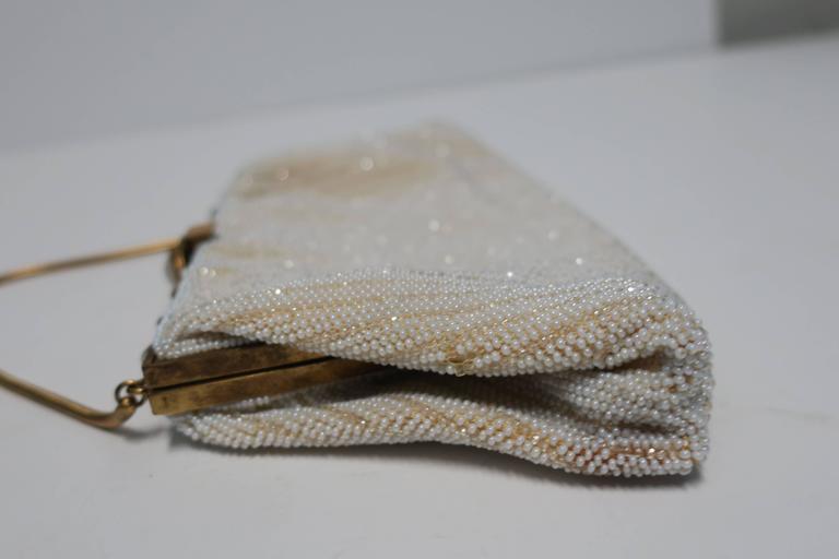 French White Bejeweled and Beaded Evening Bag, France For Sale 3