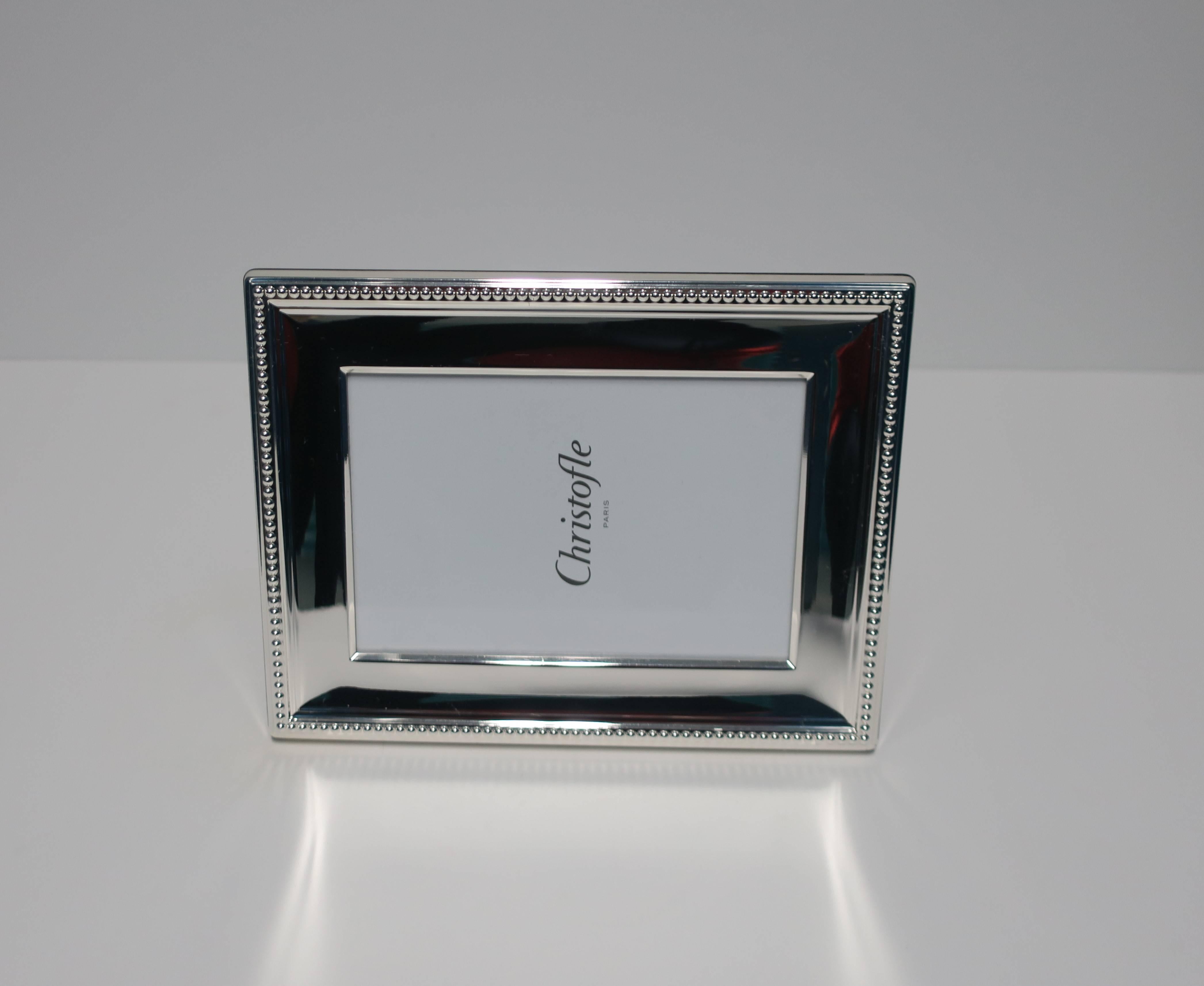 Christofle Silver Plate Picture or Photo Frame, France In Excellent Condition In New York, NY