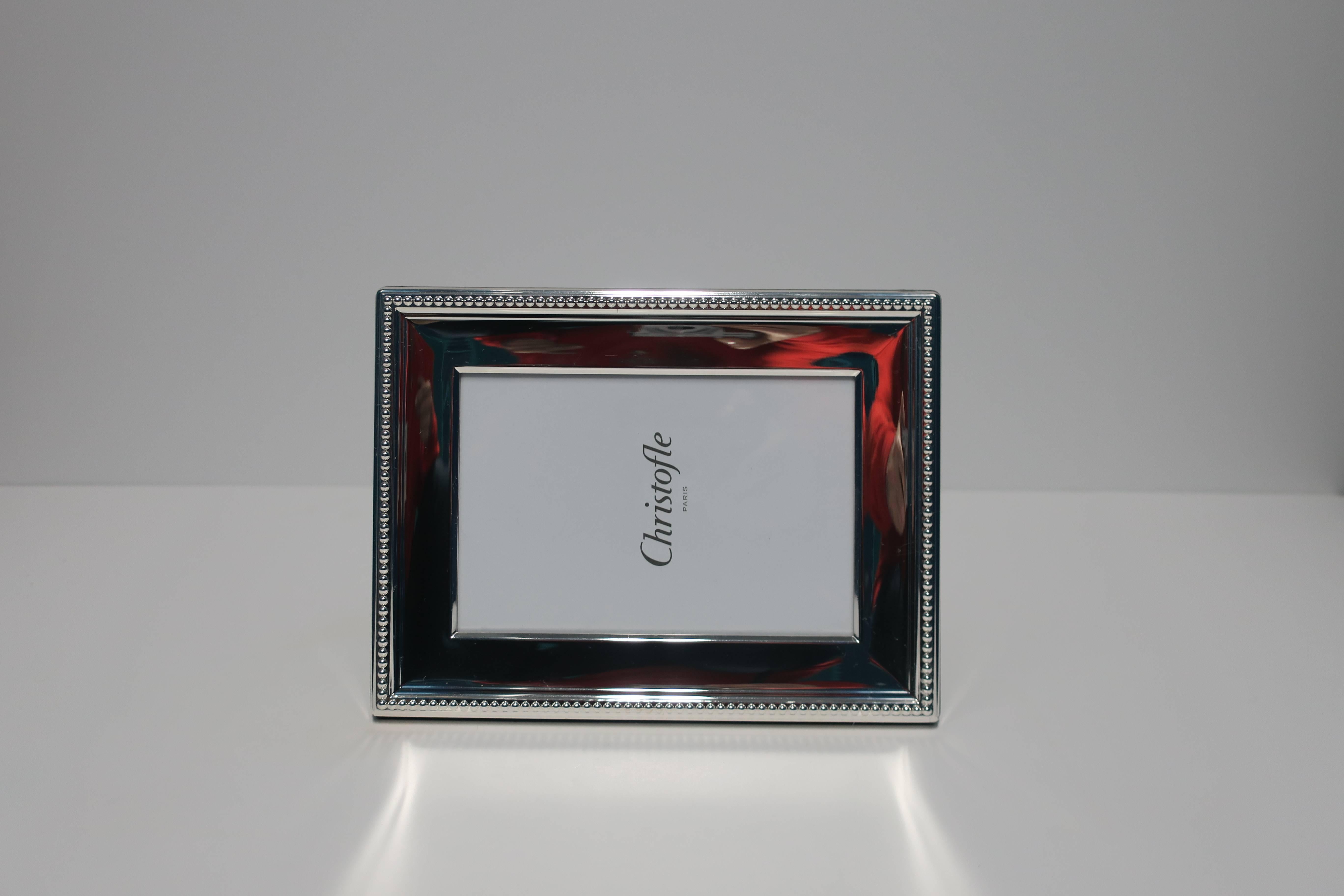 Contemporary Christofle Silver Plate Picture or Photo Frame, France