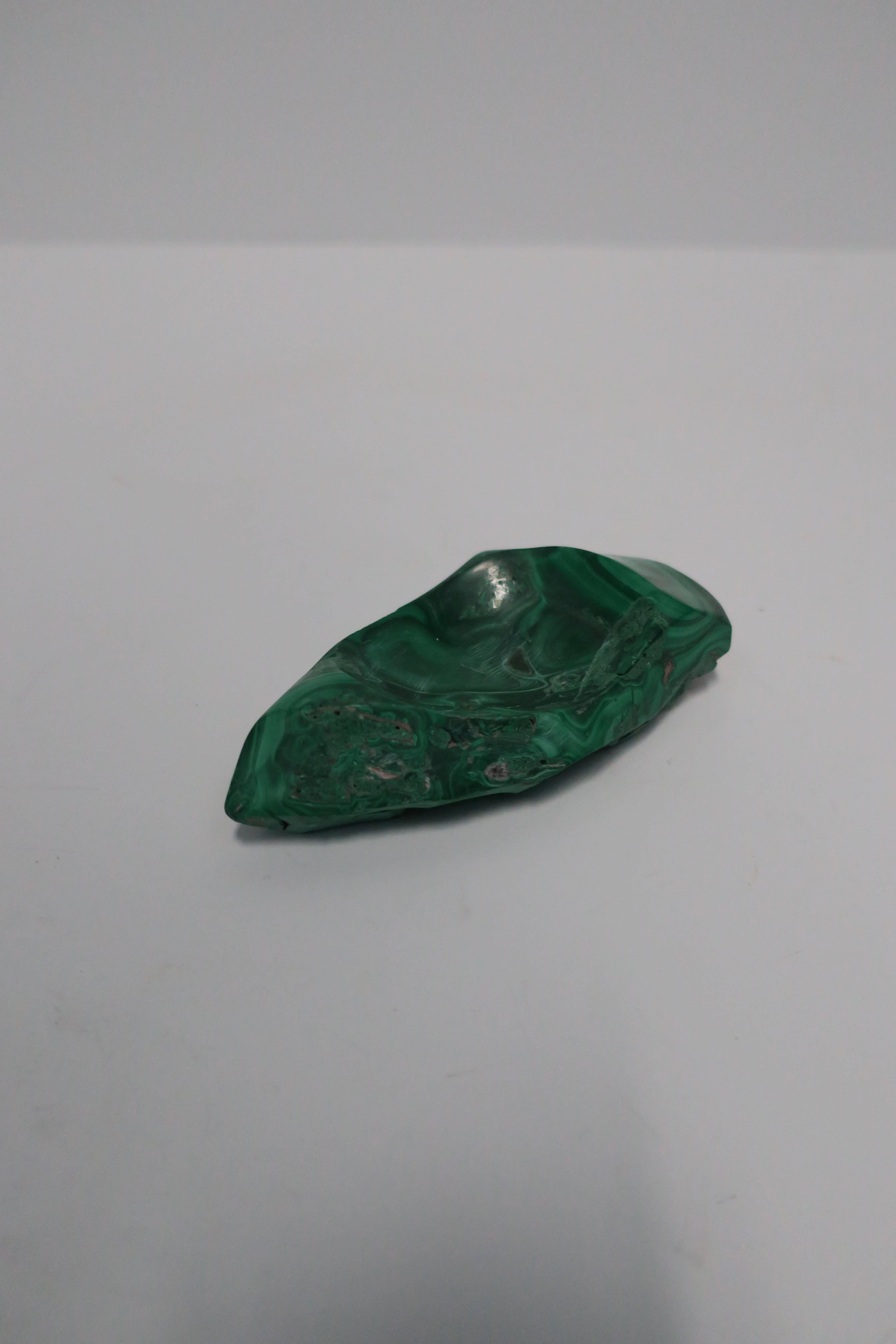 Green Malachite Desk Vessel or Jewelry Dish 6