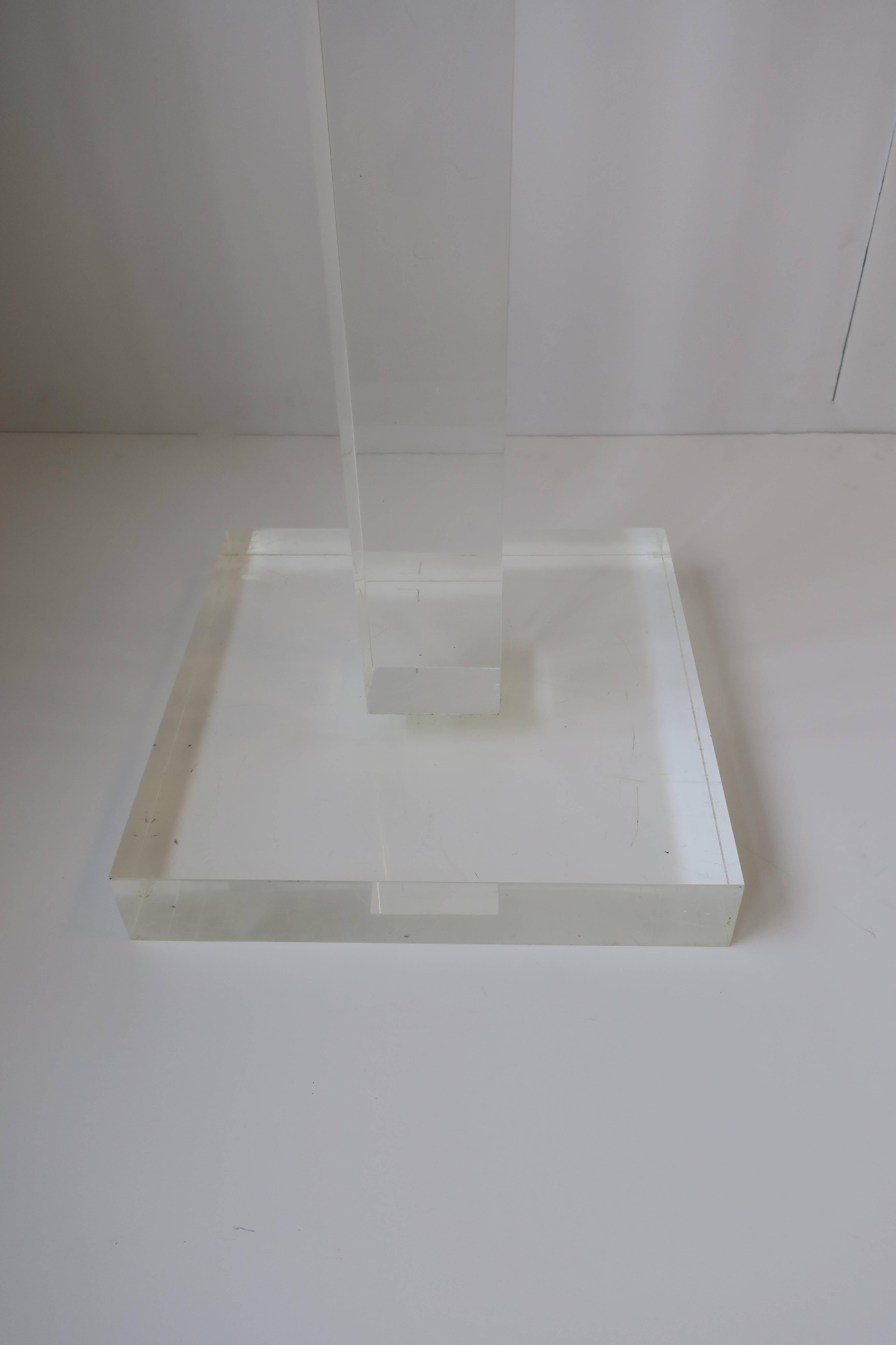 Modern Lucite Pedestal or Column Stand 1