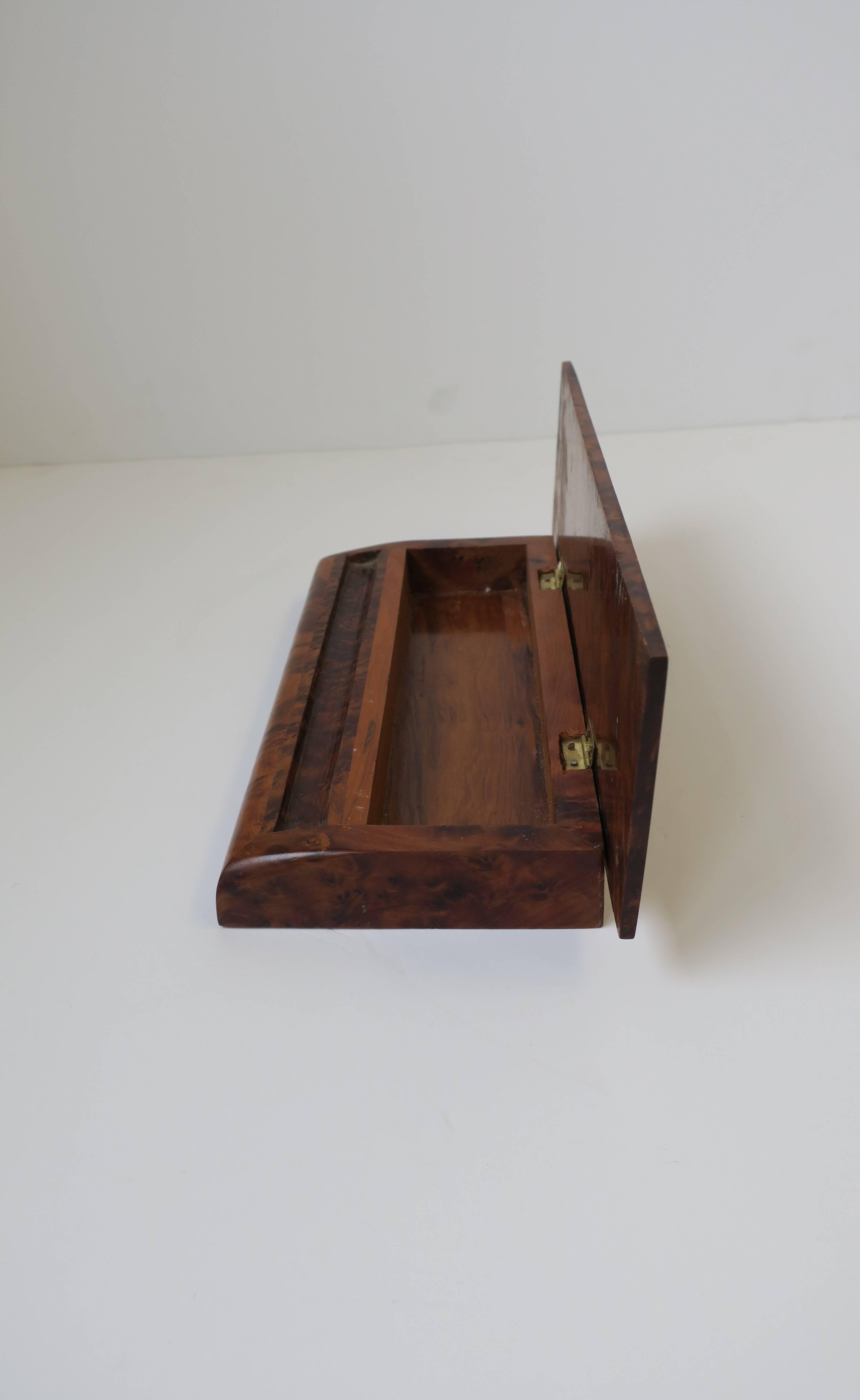 Burl Wood Vanity Jewelry Box or Desk Vessel 2