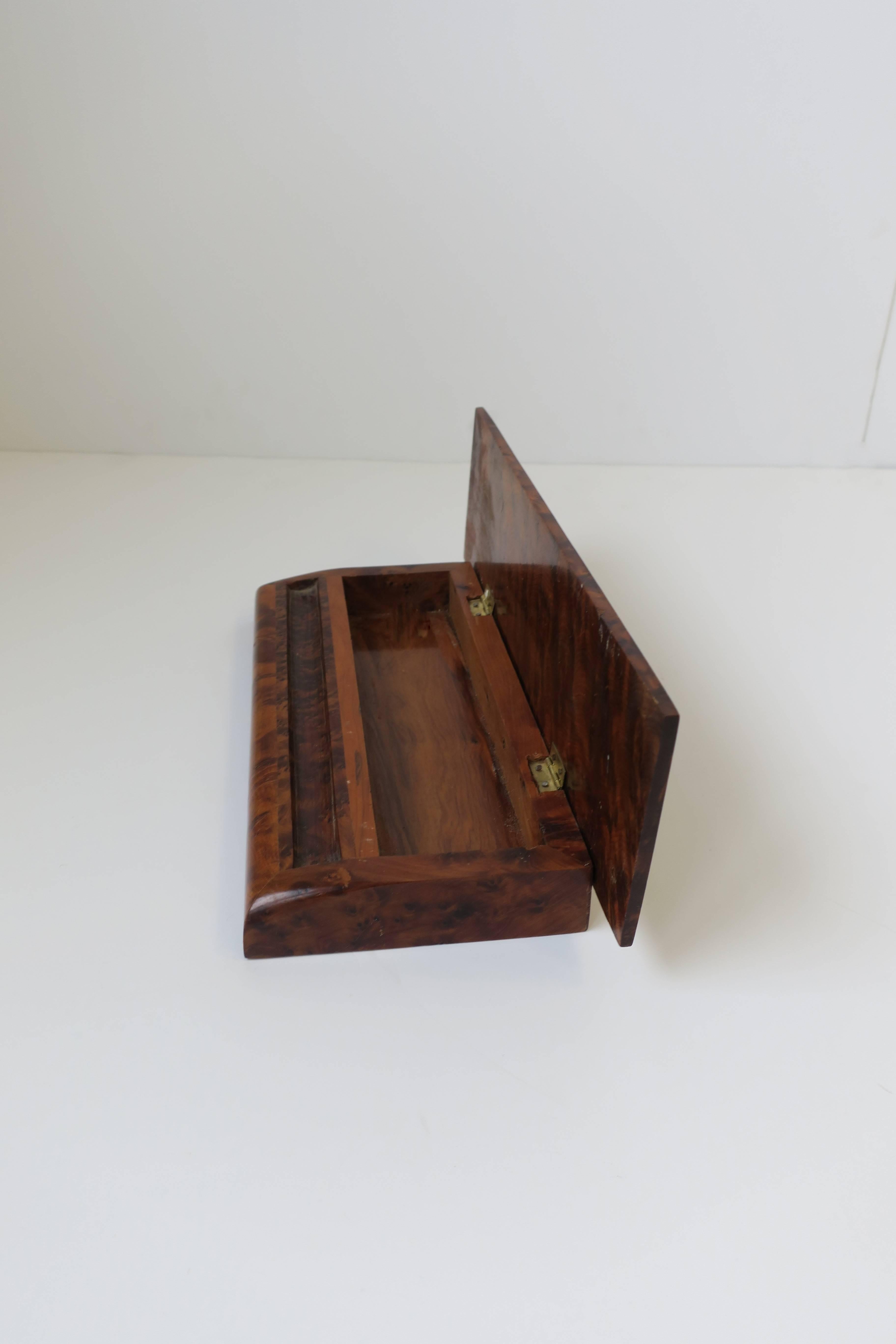 Burl Wood Vanity Jewelry Box or Desk Vessel 3