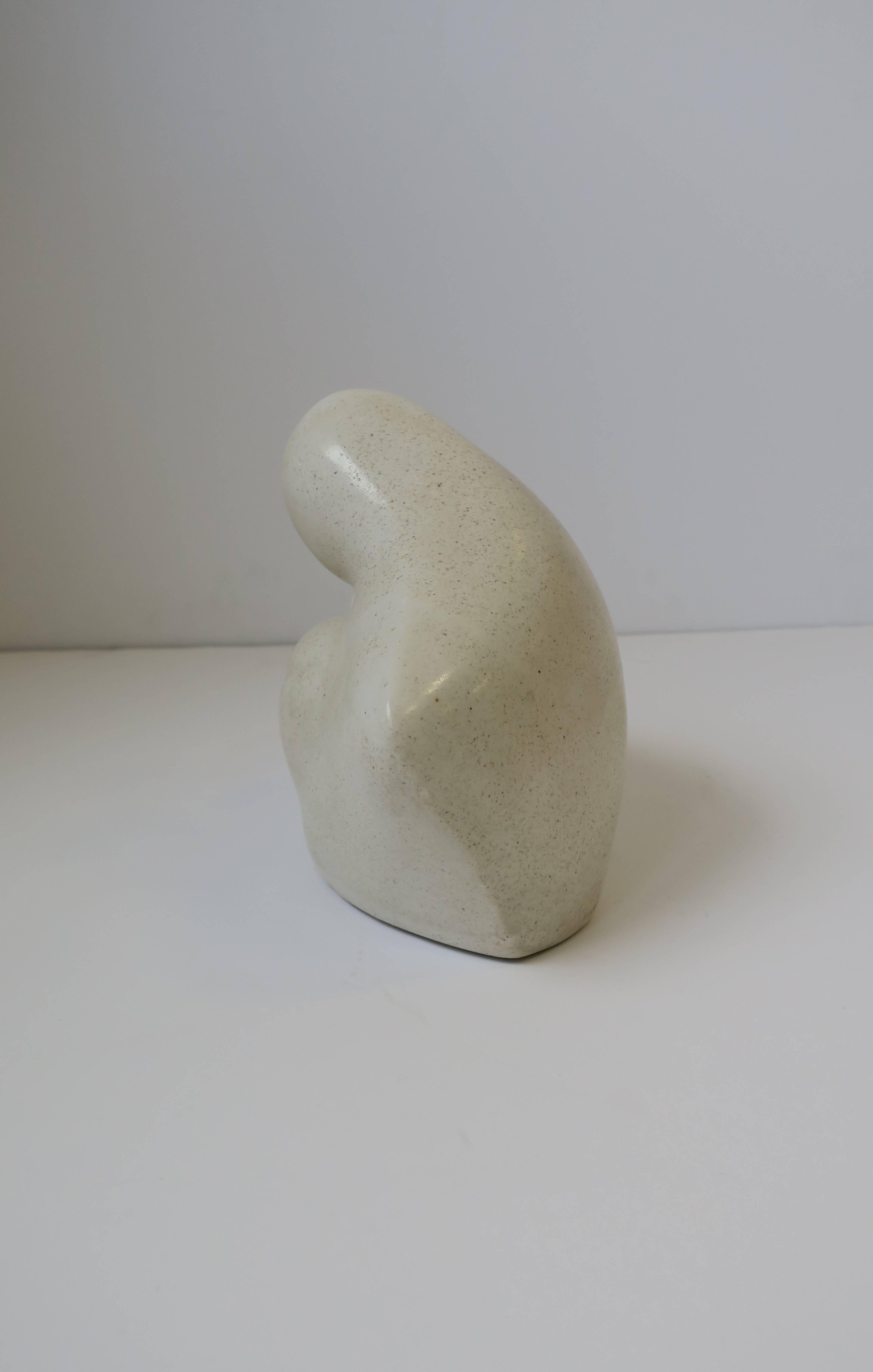 Vintage Modern Mother-and-Child Stone Sculpture  2