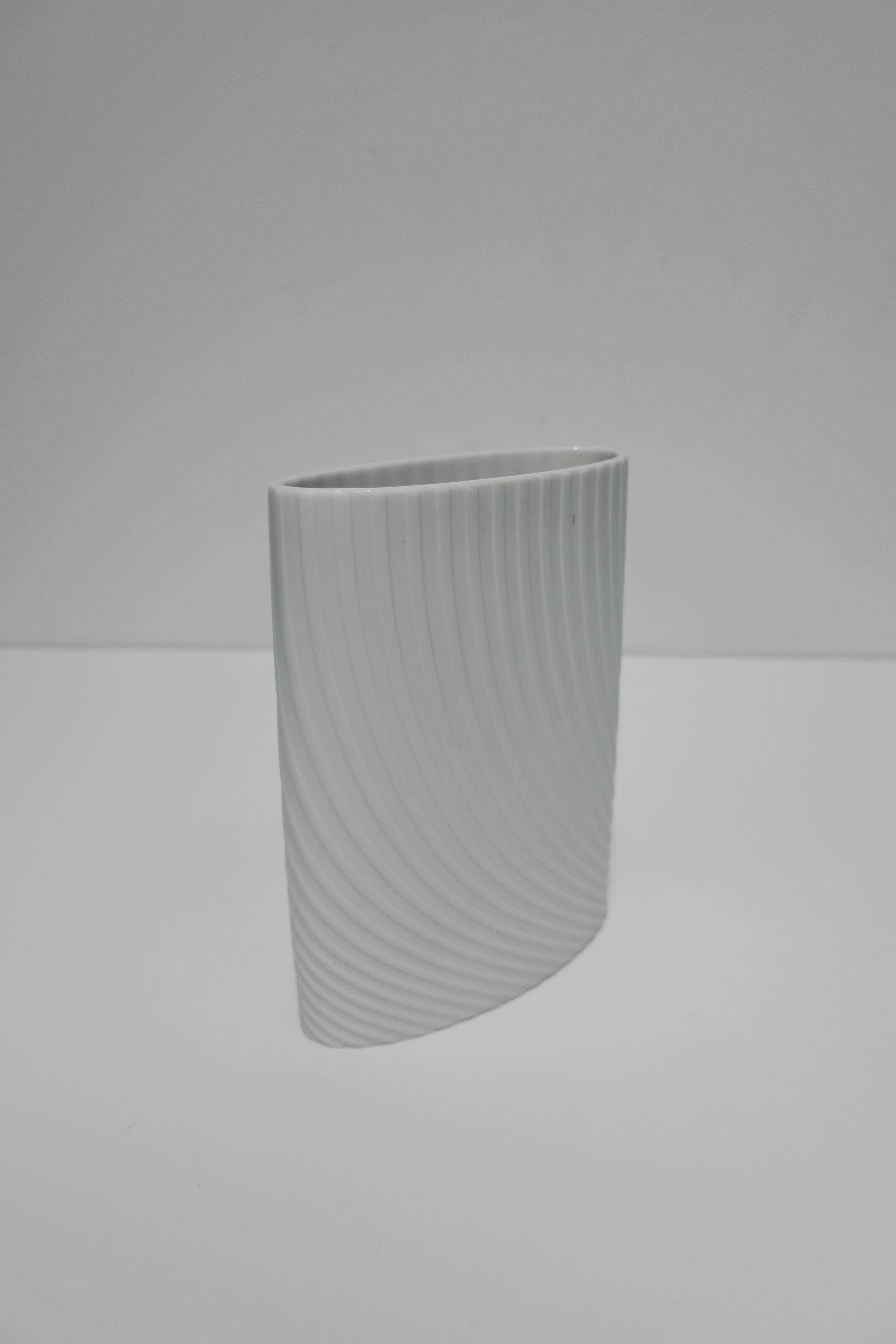Unglazed Designer White Matte Porcelain Vase by Rosenthal Studio-Line For Sale