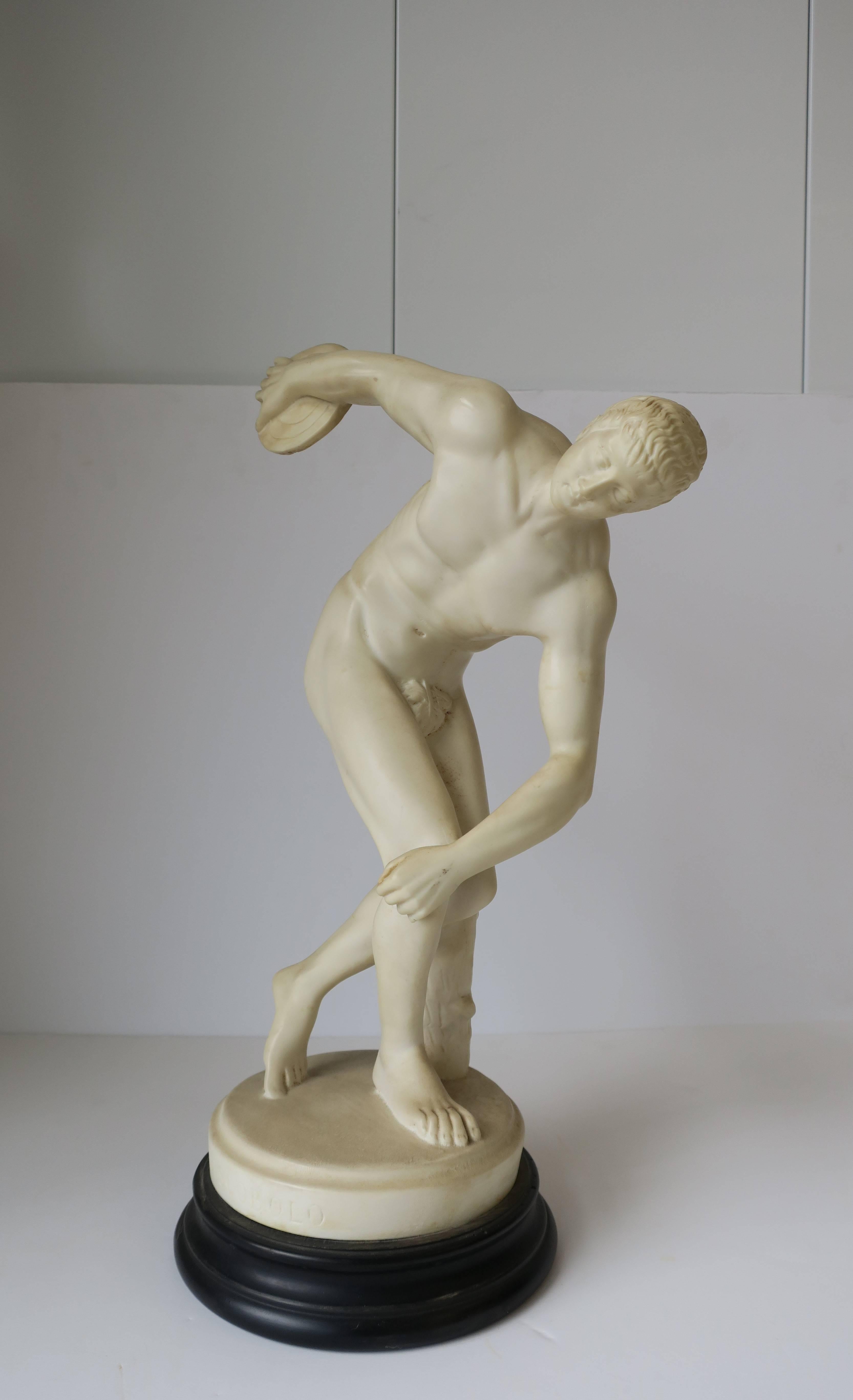 Classic Greek Male Figurative Sculpture of Discobolus 1