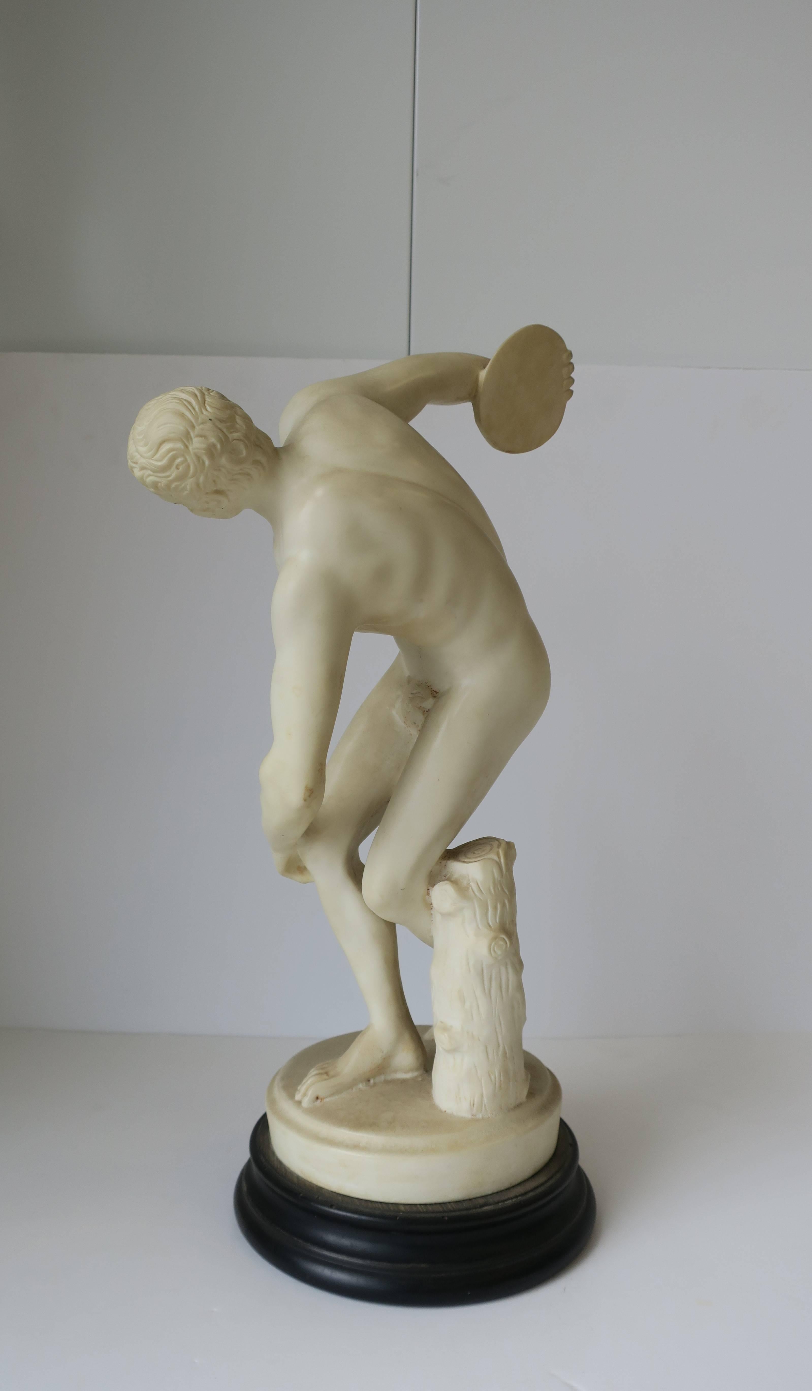 Classic Greek Male Figurative Sculpture of Discobolus 2