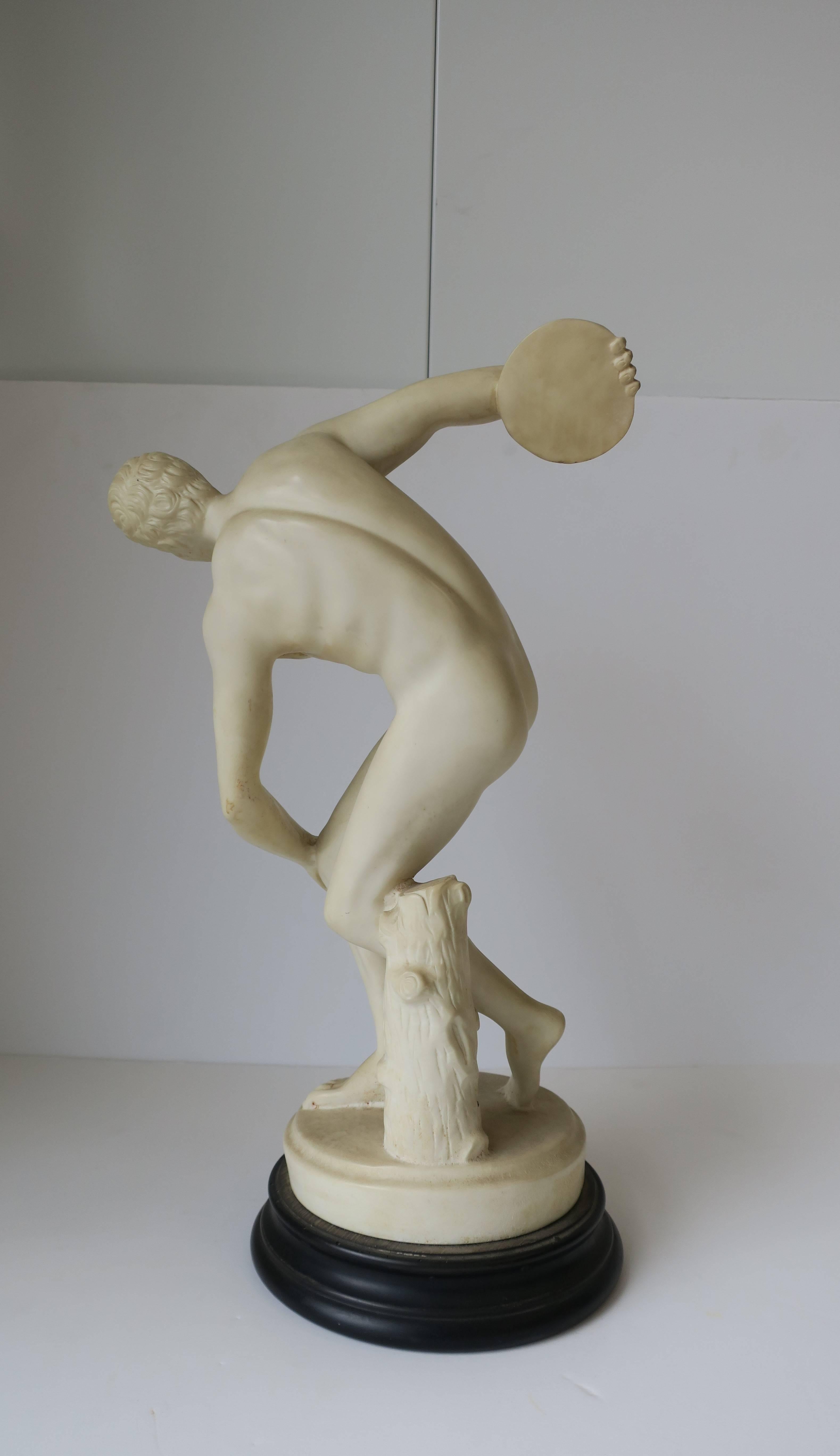 Classic Greek Male Figurative Sculpture of Discobolus 3