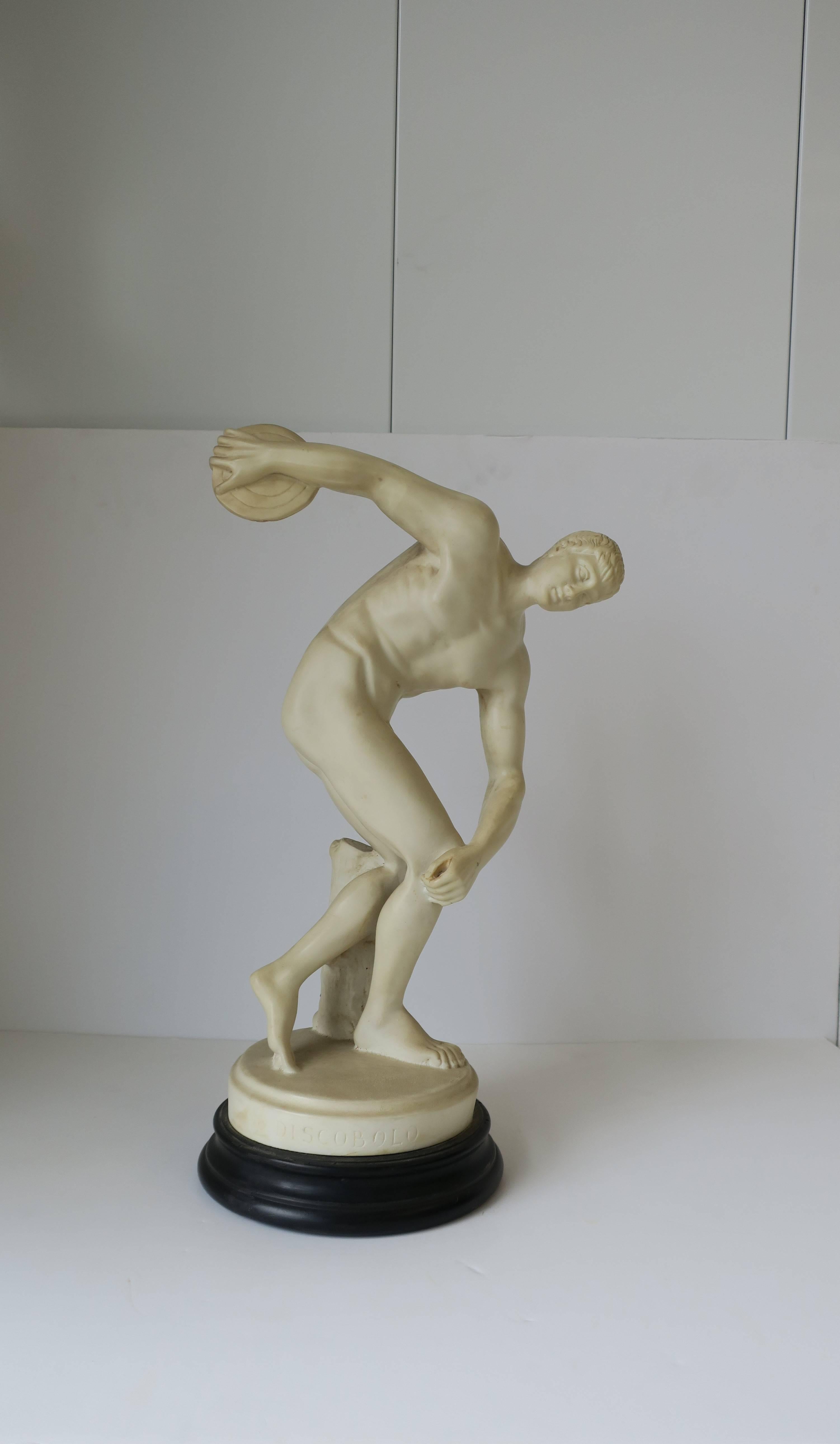 Classic Greek Male Figurative Sculpture of Discobolus 4