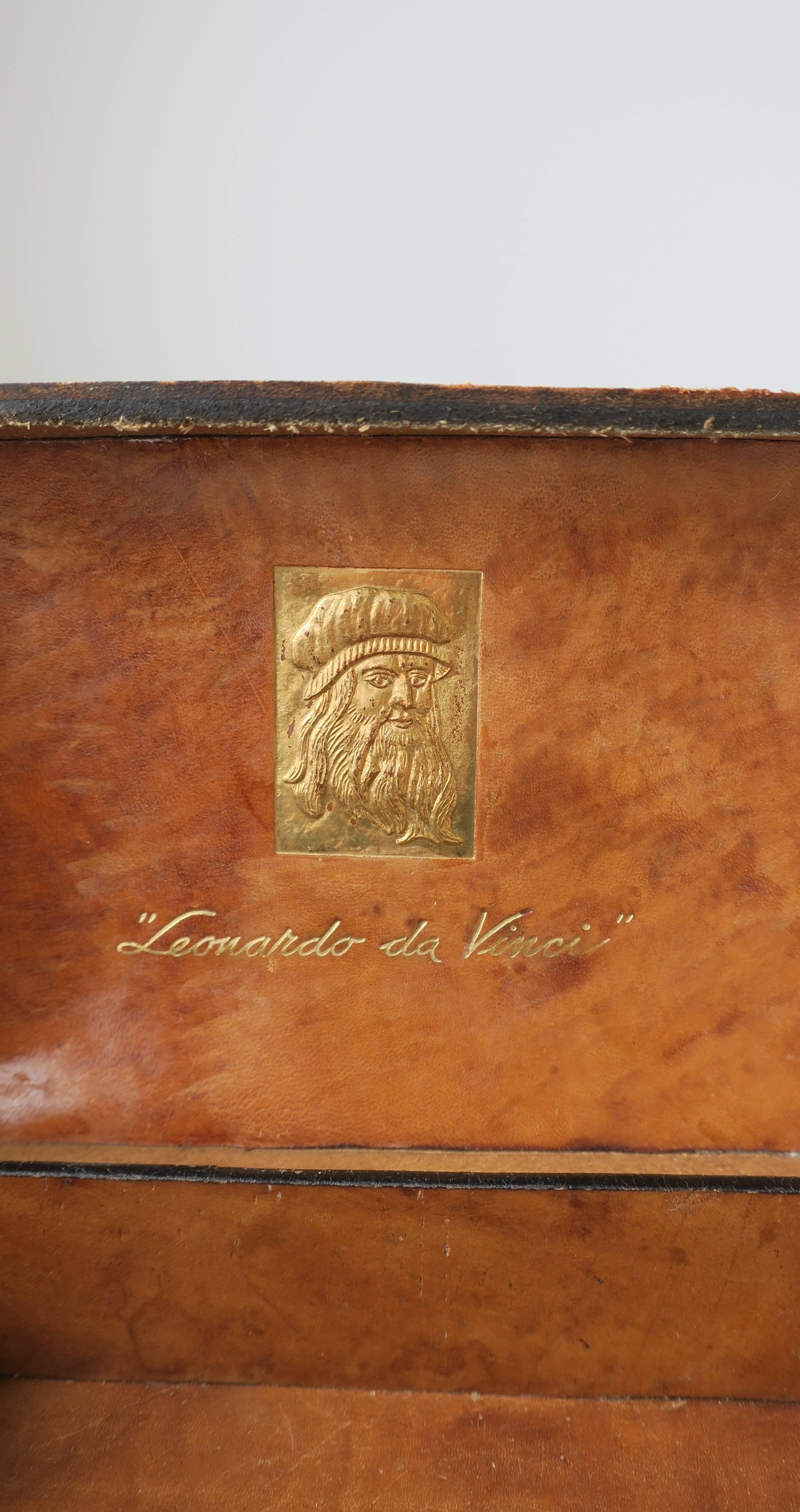 Italian Leather Jewelry Box In Good Condition In New York, NY