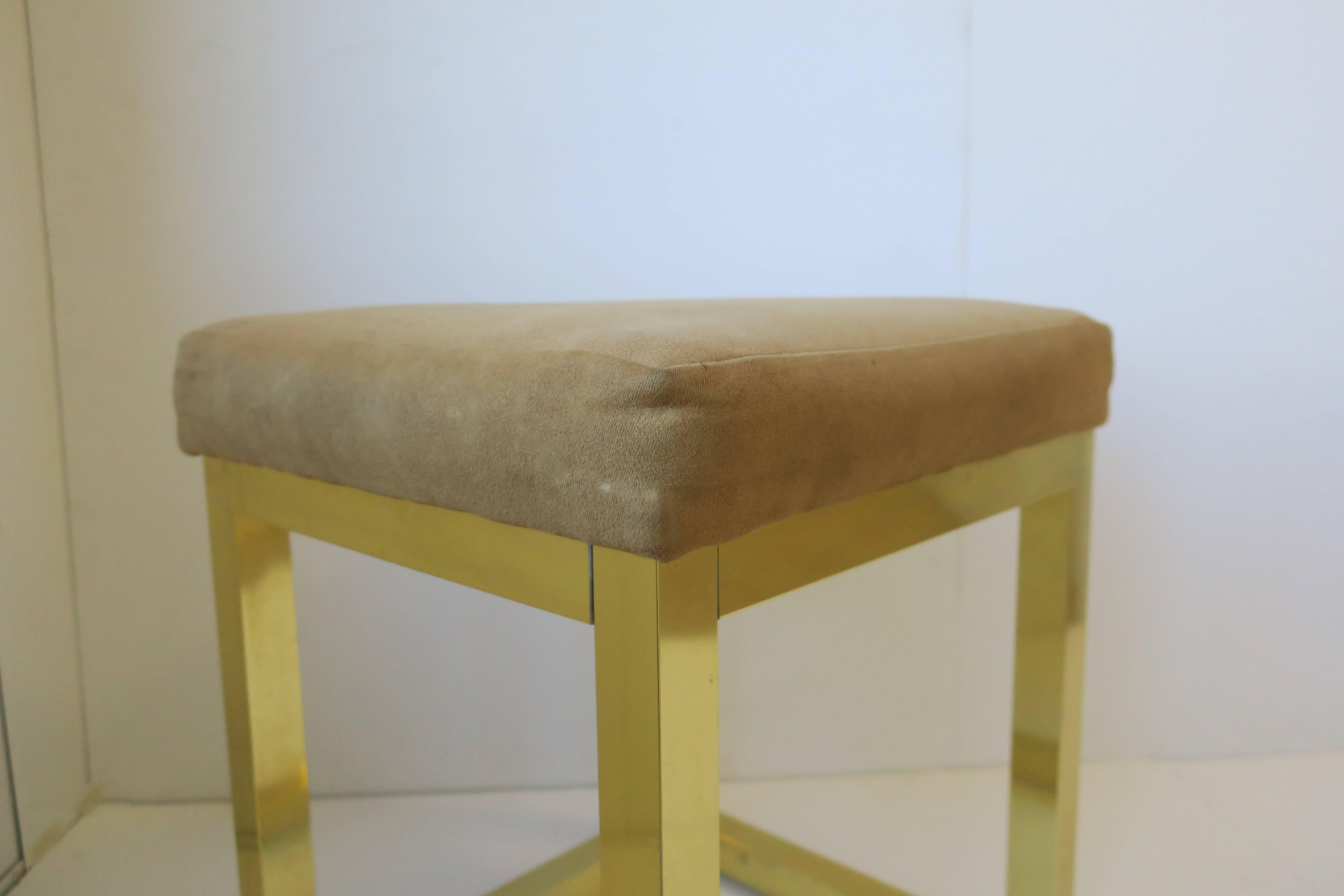 1970s Modern Brass Bench or Stool in the Style of Designer Paul Evans For Sale 6