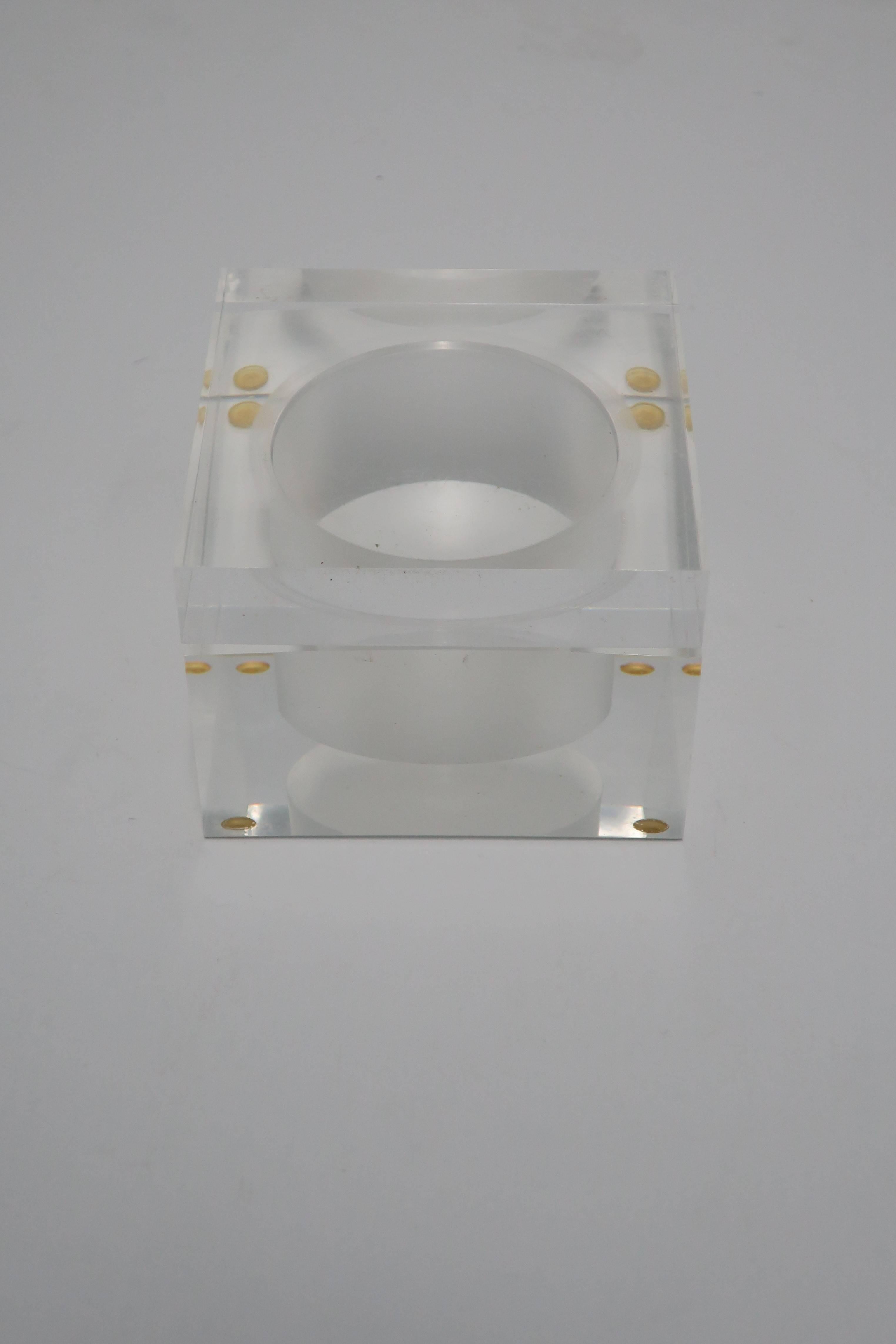 Post-Modern Lucite Box, 1990s For Sale