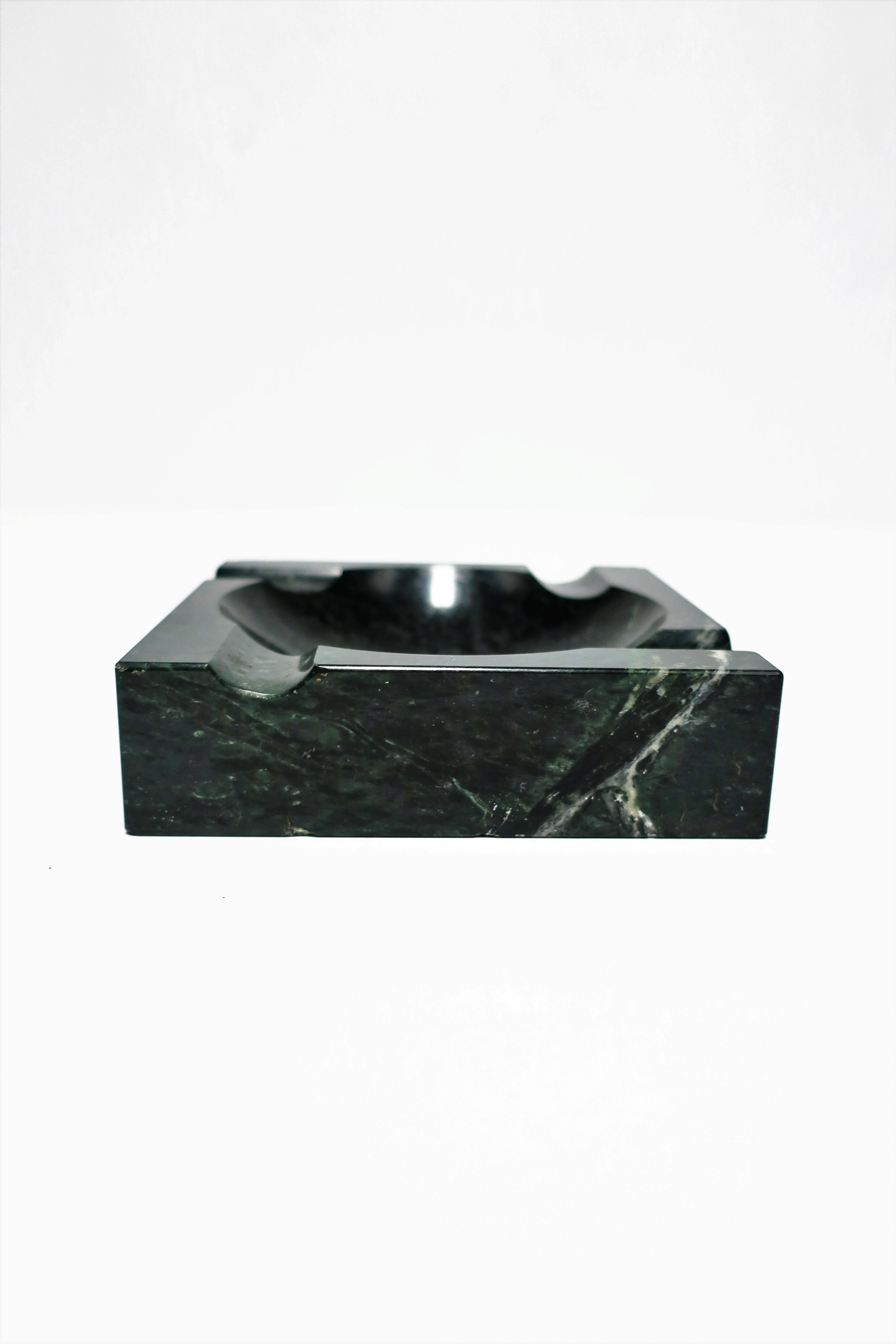 green marble ashtray