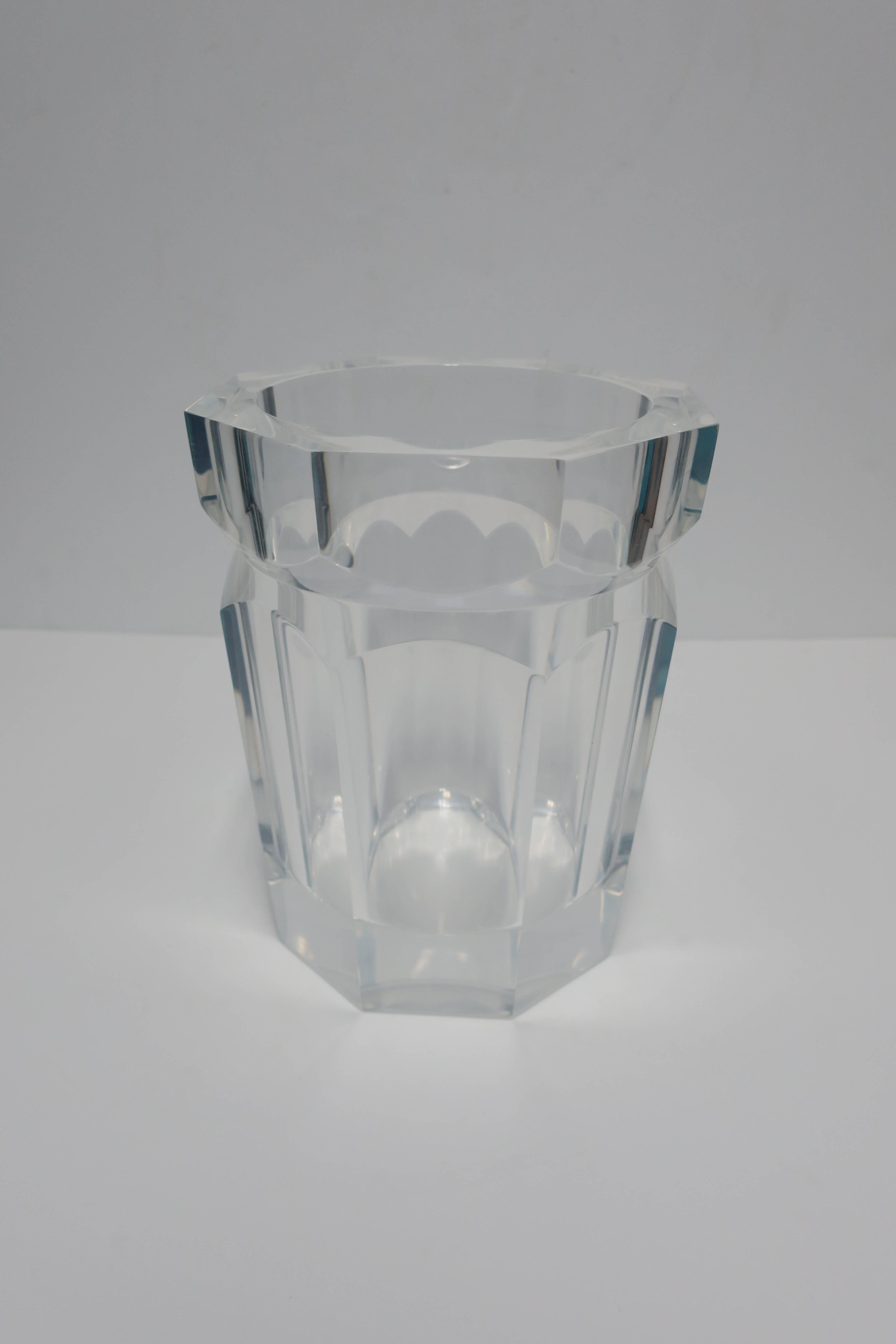 Lucite Champagne Wine Cooler or Ice Bucket 2