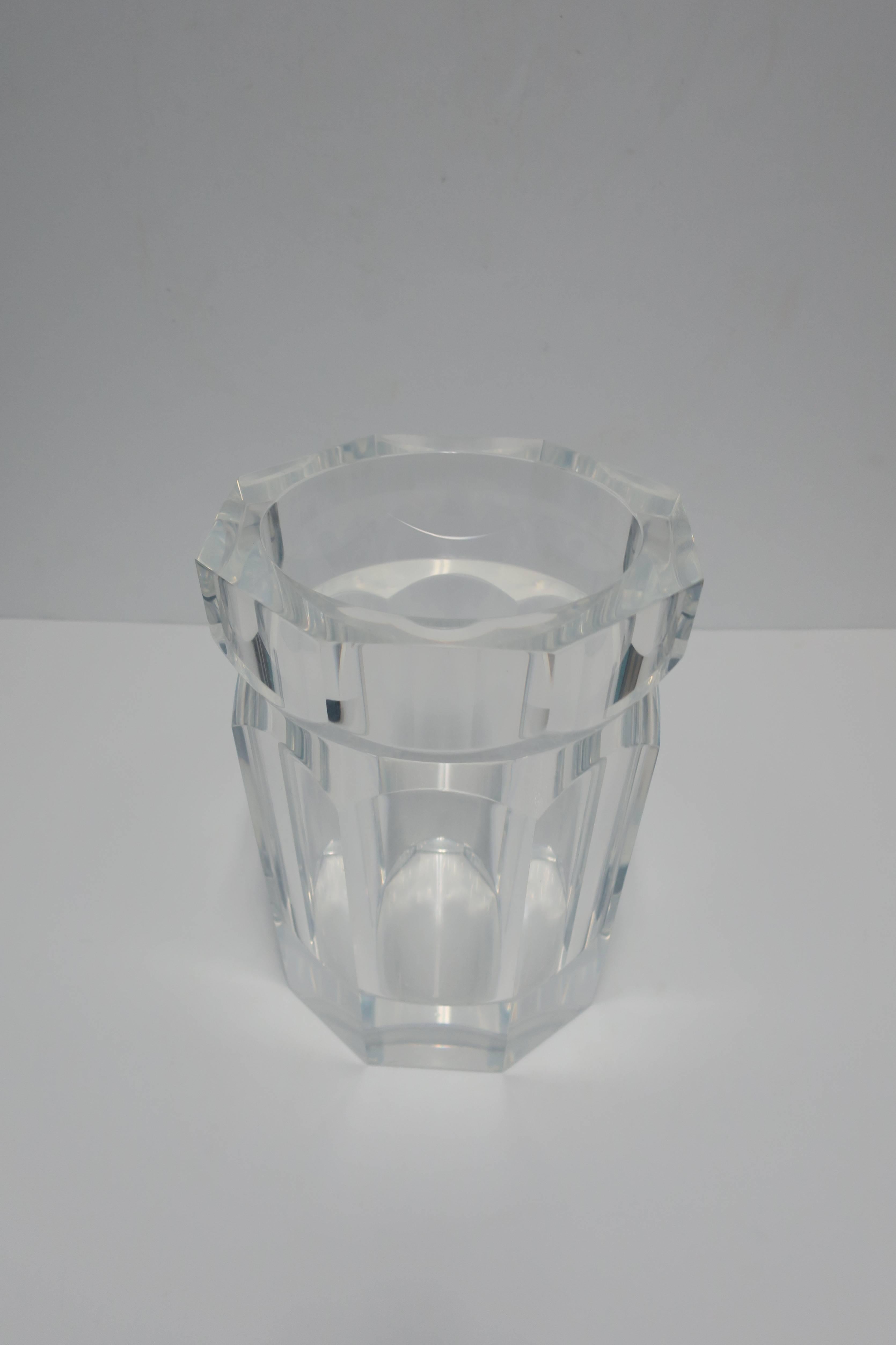 Lucite Champagne Wine Cooler or Ice Bucket 1
