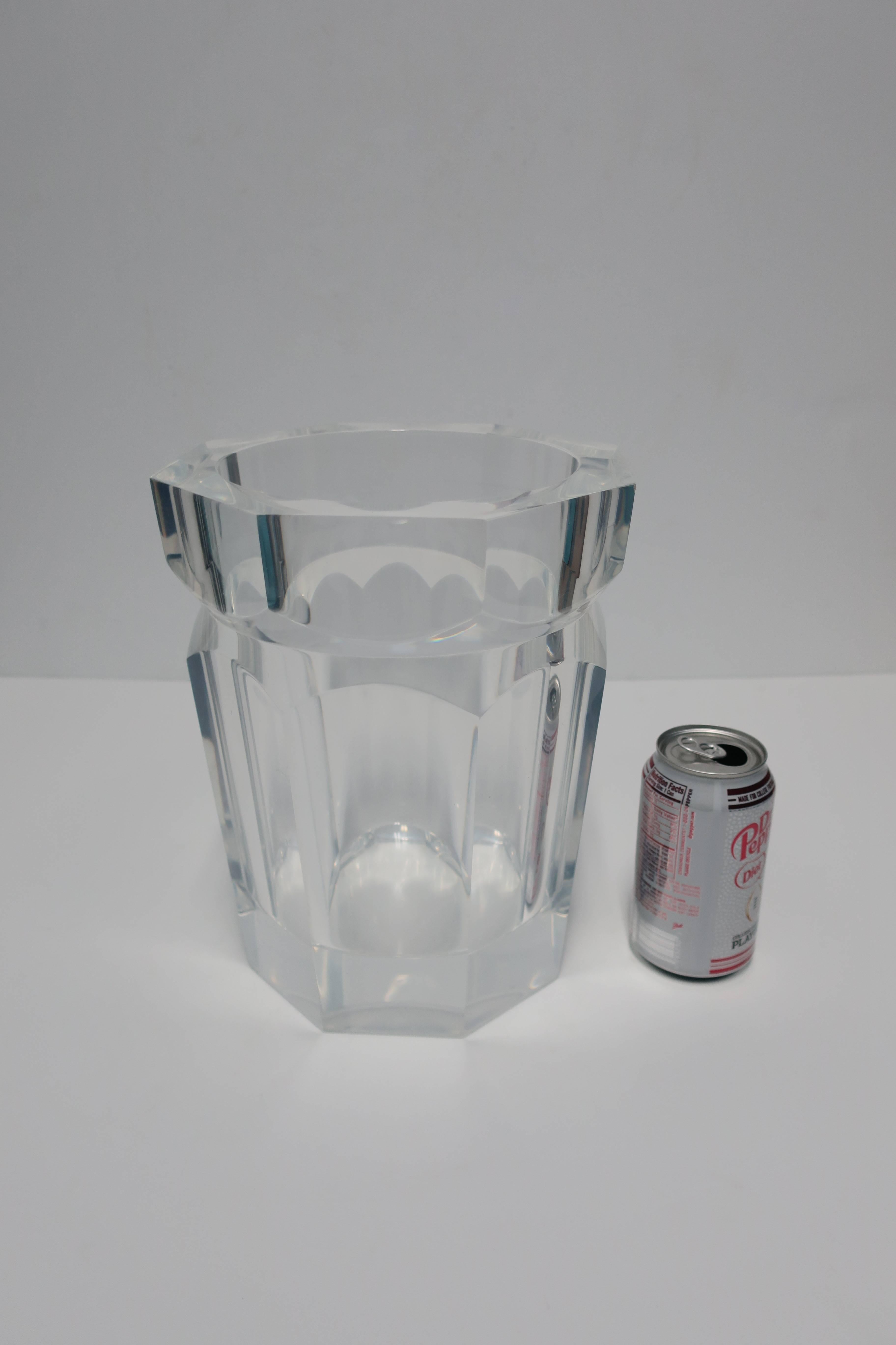 Lucite Champagne Wine Cooler or Ice Bucket 3