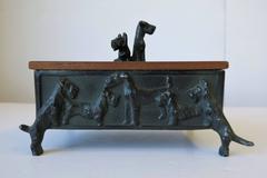 Vintage Scottie and Welch Terrier Dog Box, 1940s