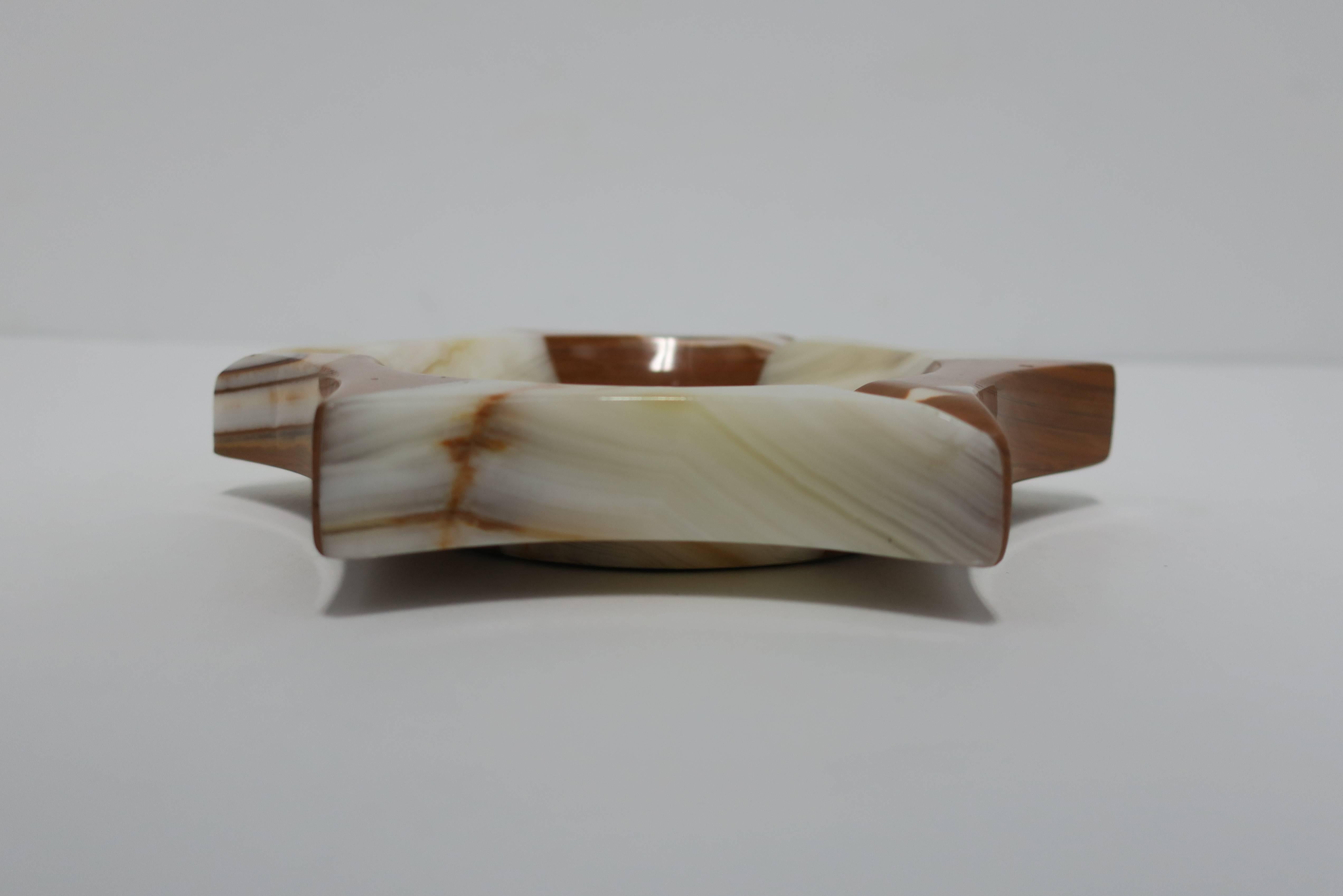 Midcentury Modern Onyx Marble Ashtray or Catch-All Vessel or Bowl 3
