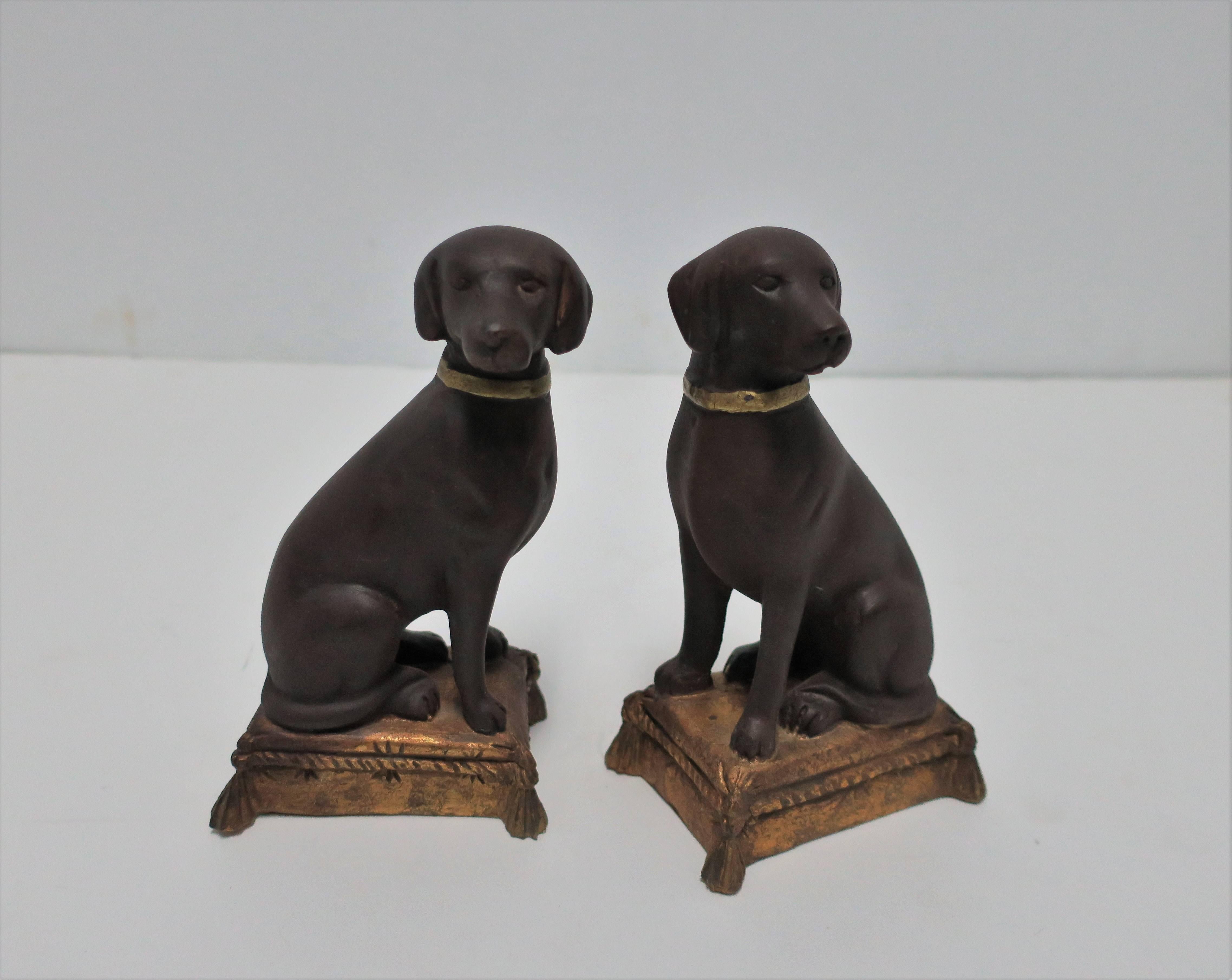 Vintage Pair of Retriever Dog Bookends 1