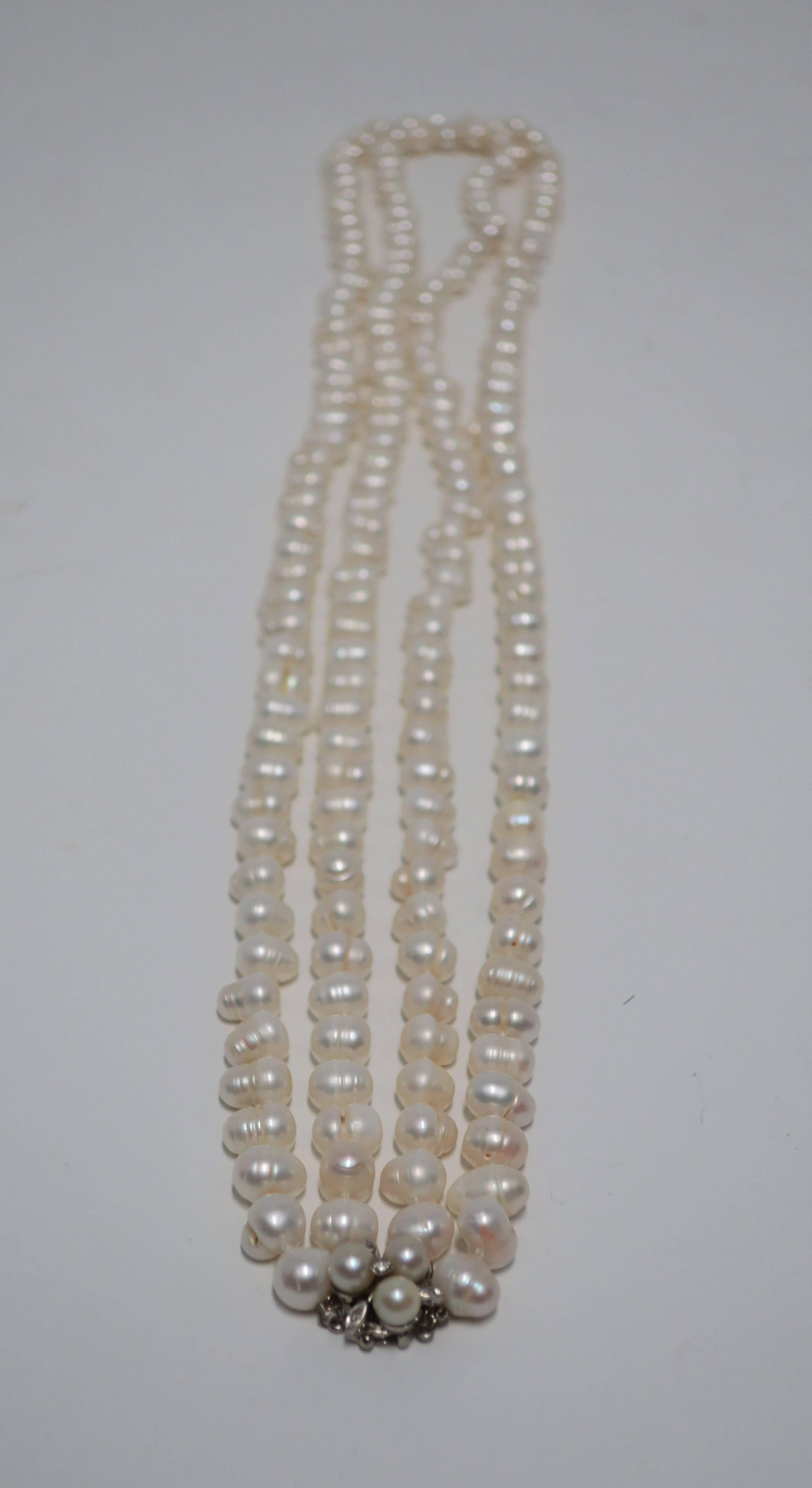 vintage natural pearl necklace