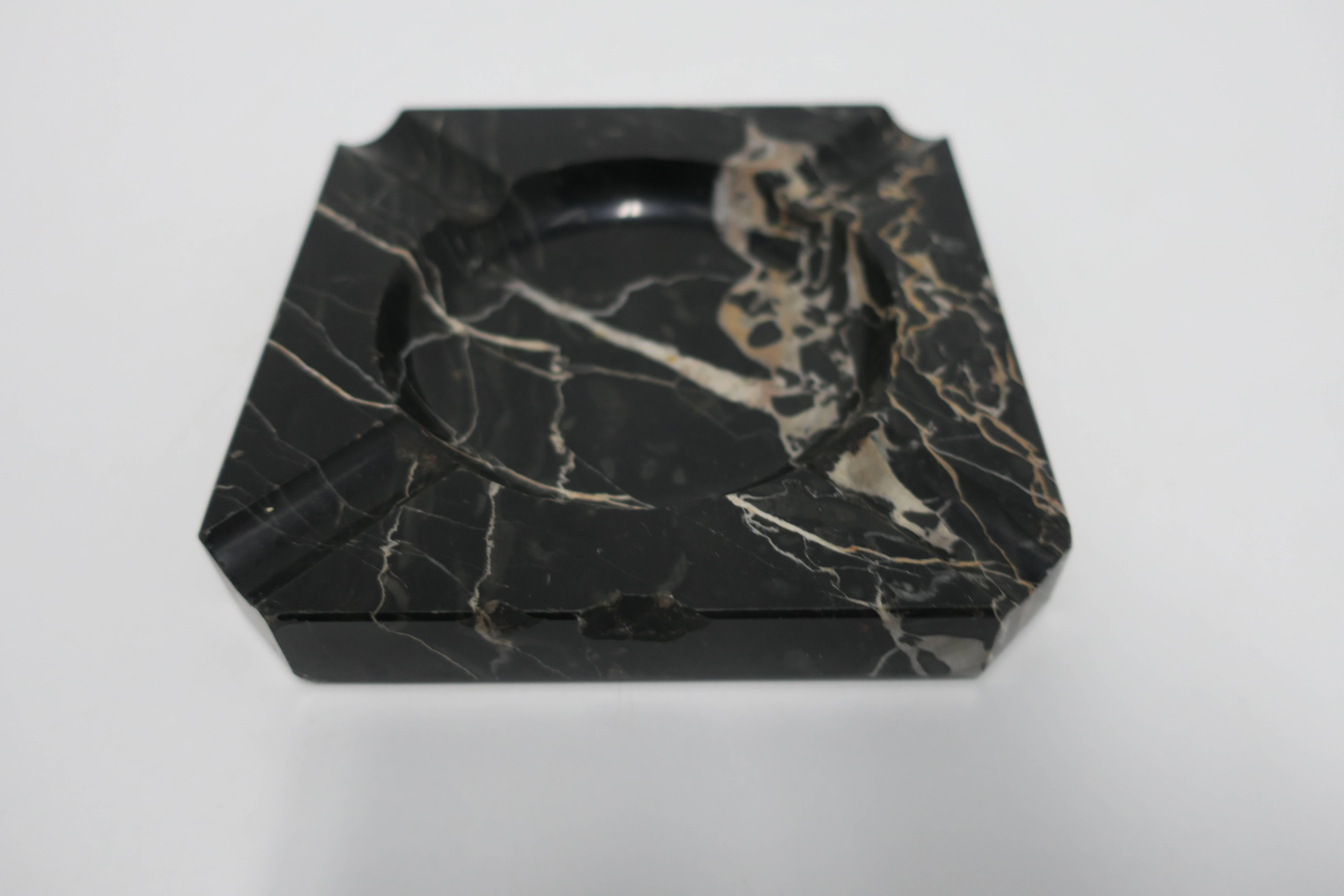 French Art Deco Black Marble Vessel or Ashtray 6