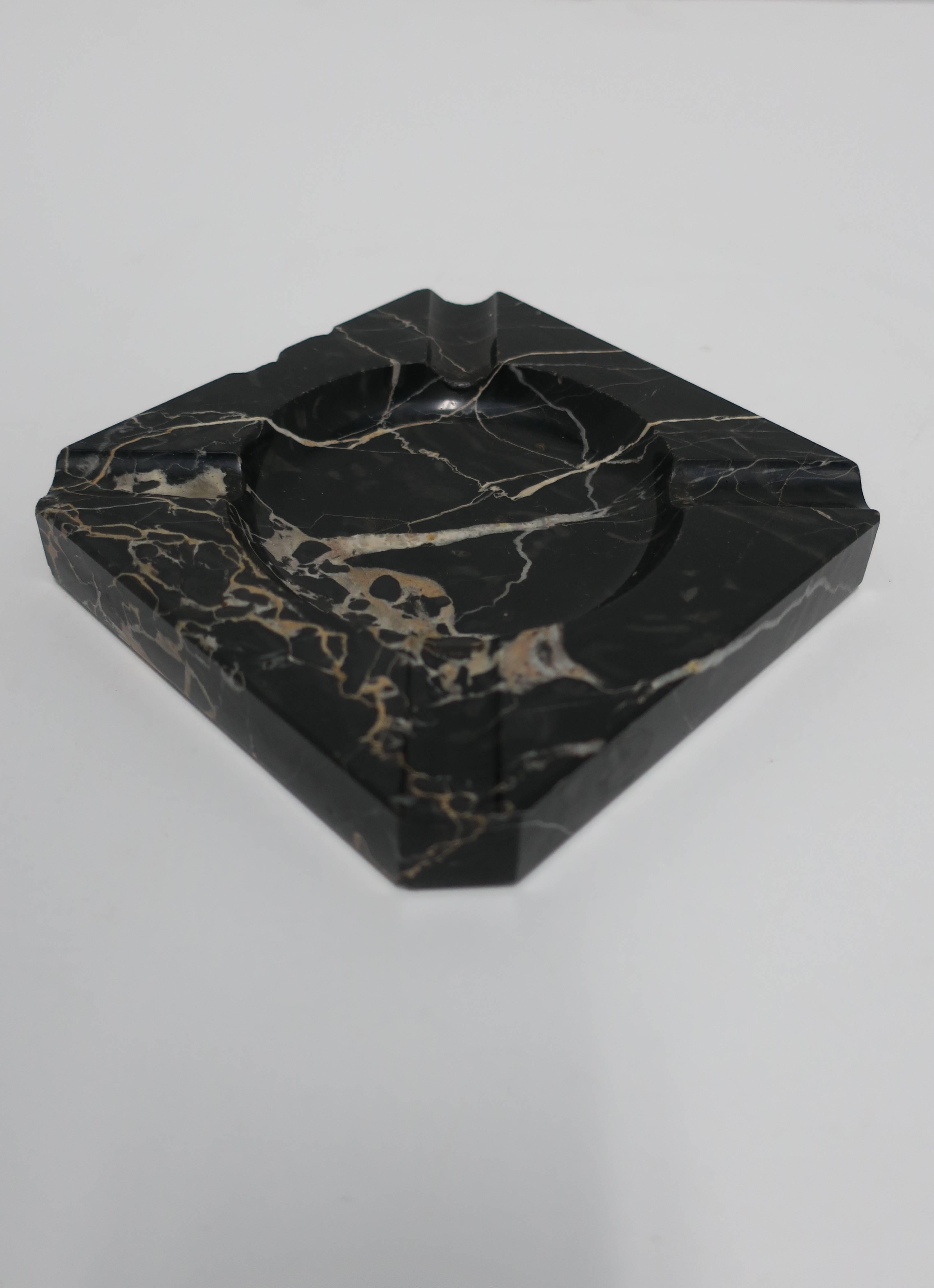 French Art Deco Black Marble Vessel or Ashtray 4
