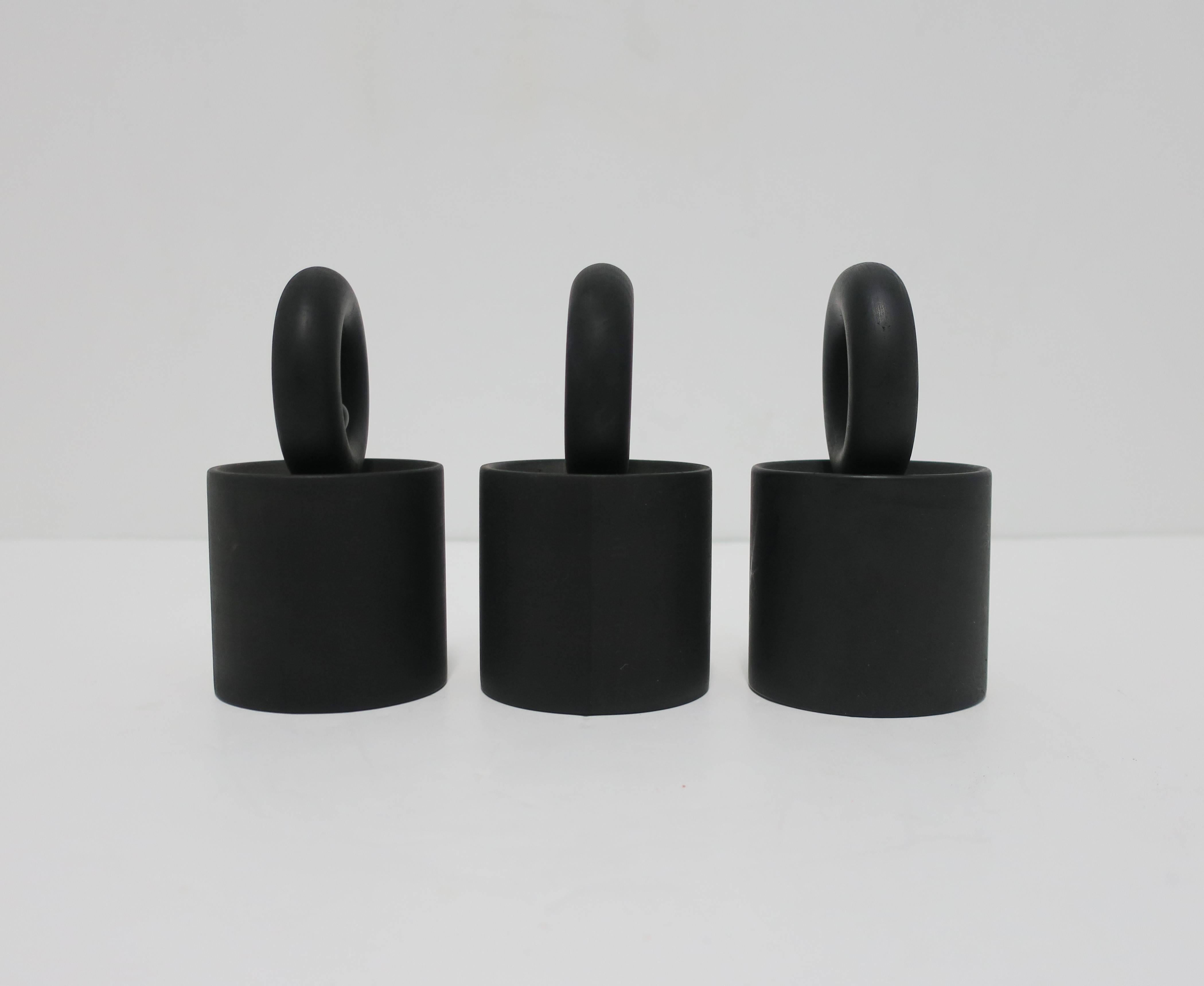 French Postmodern Black Salt and Pepper Sculpture Mills 9