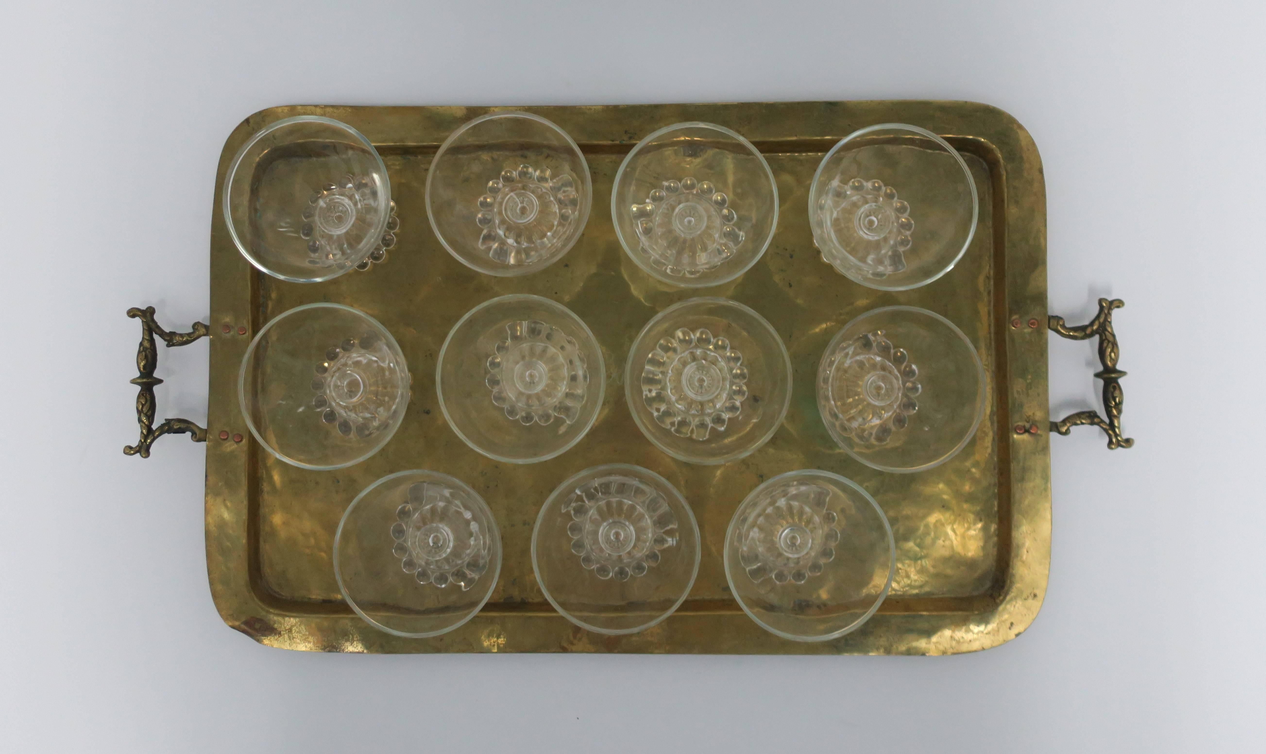 Beautiful Antique Brass Serving Tray 1