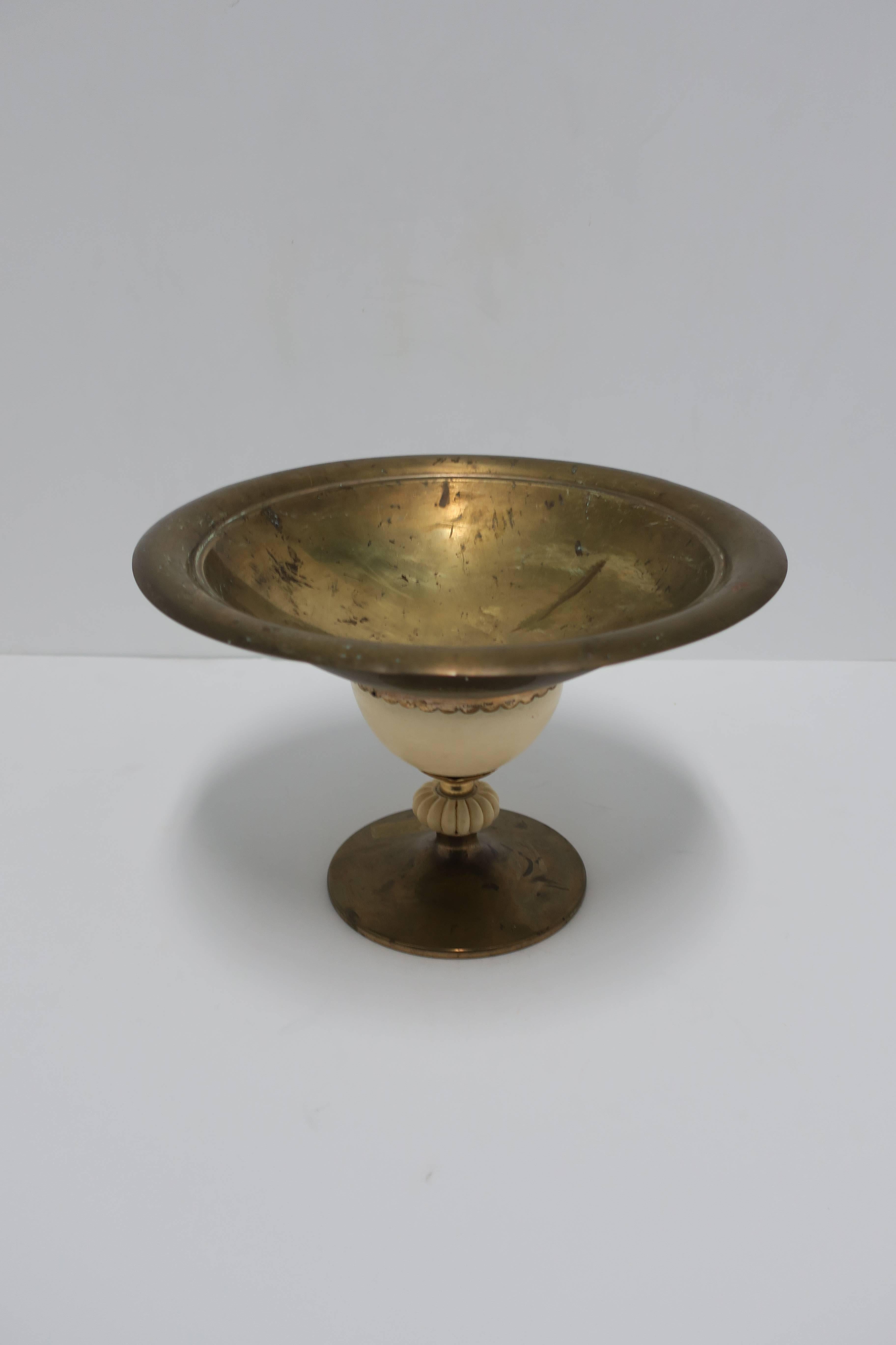 Christian Dior Italian Brass Centerpiece Compote Bowl  In Good Condition In New York, NY
