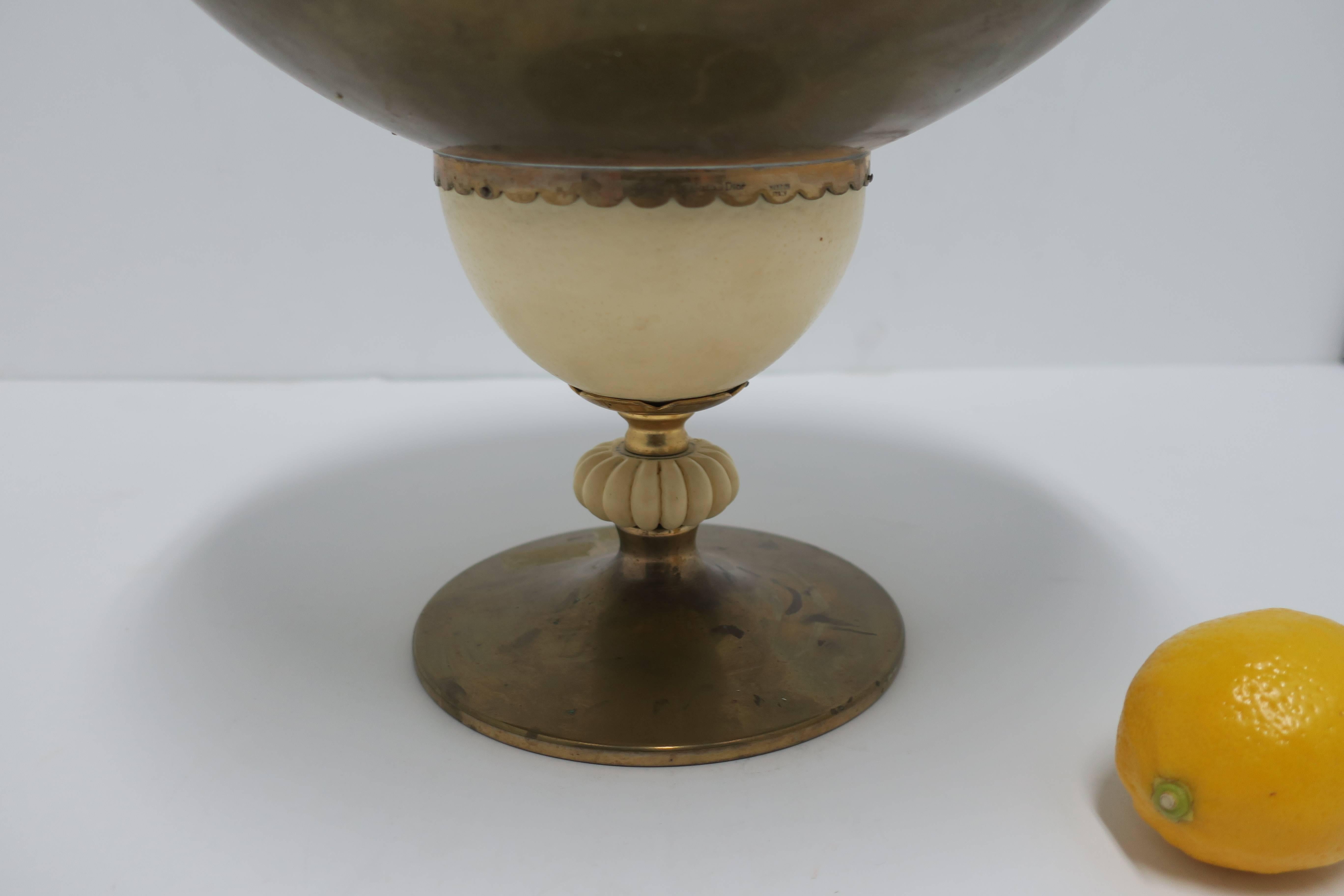 Christian Dior Italian Brass Centerpiece Compote Bowl  2