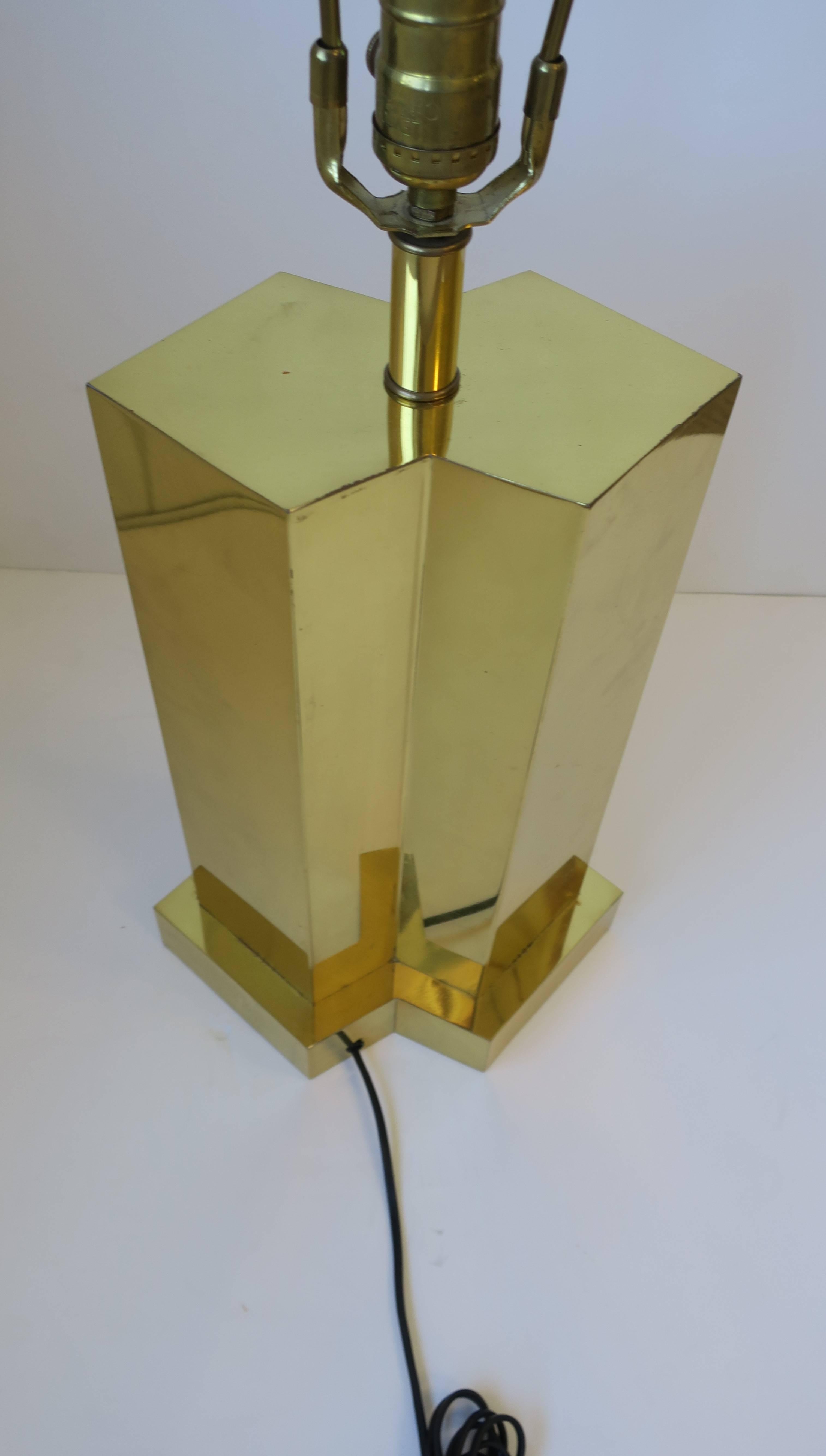 '70s Modern Postmodern Brass Desk or Table Lamp, circa 1970s For Sale 1