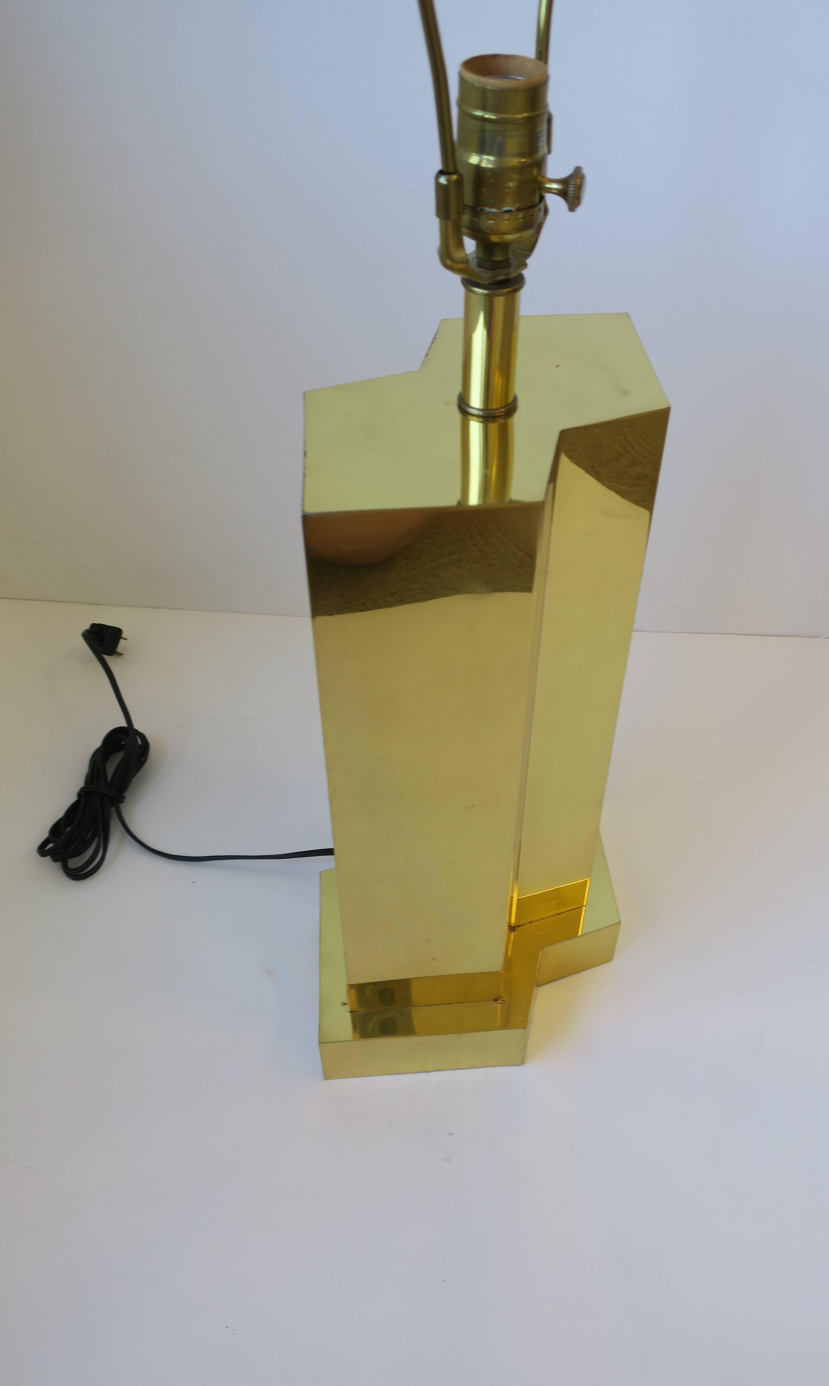 Late 20th Century '70s Modern Postmodern Brass Desk or Table Lamp, circa 1970s For Sale