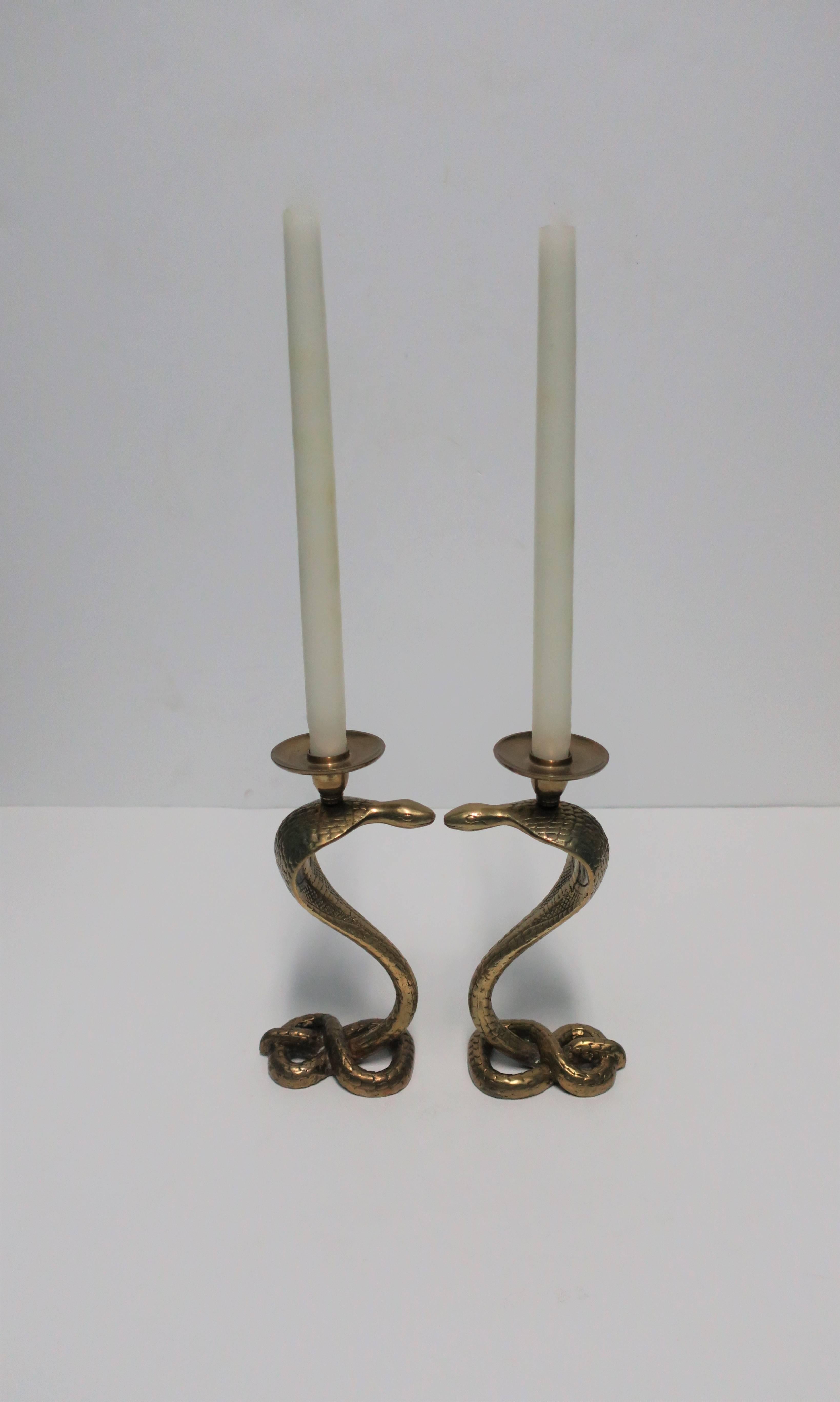 brass cobra candle holder