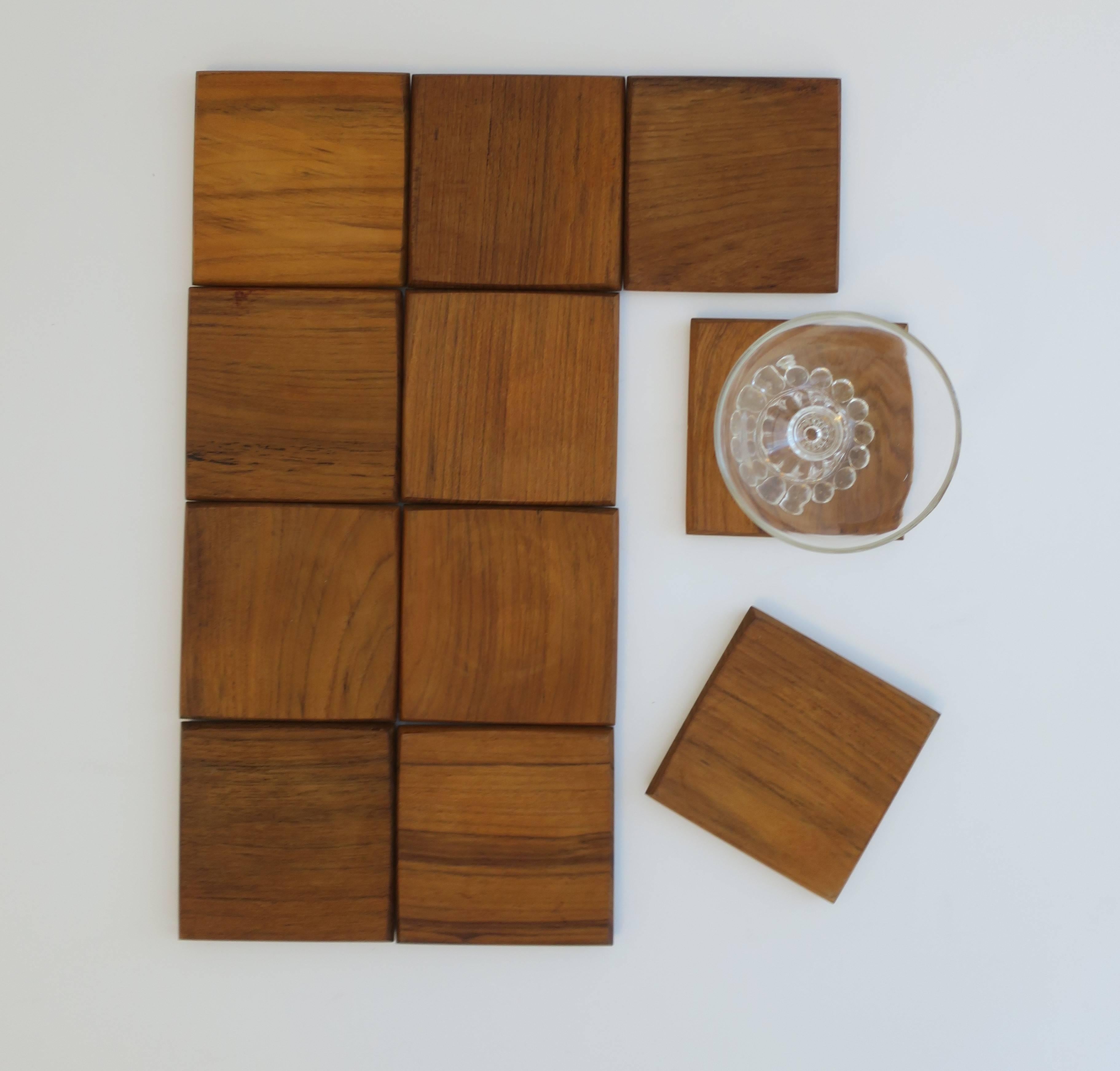 Danish Dansk Scandinavian Modern Teak Coaster Set, Denmark