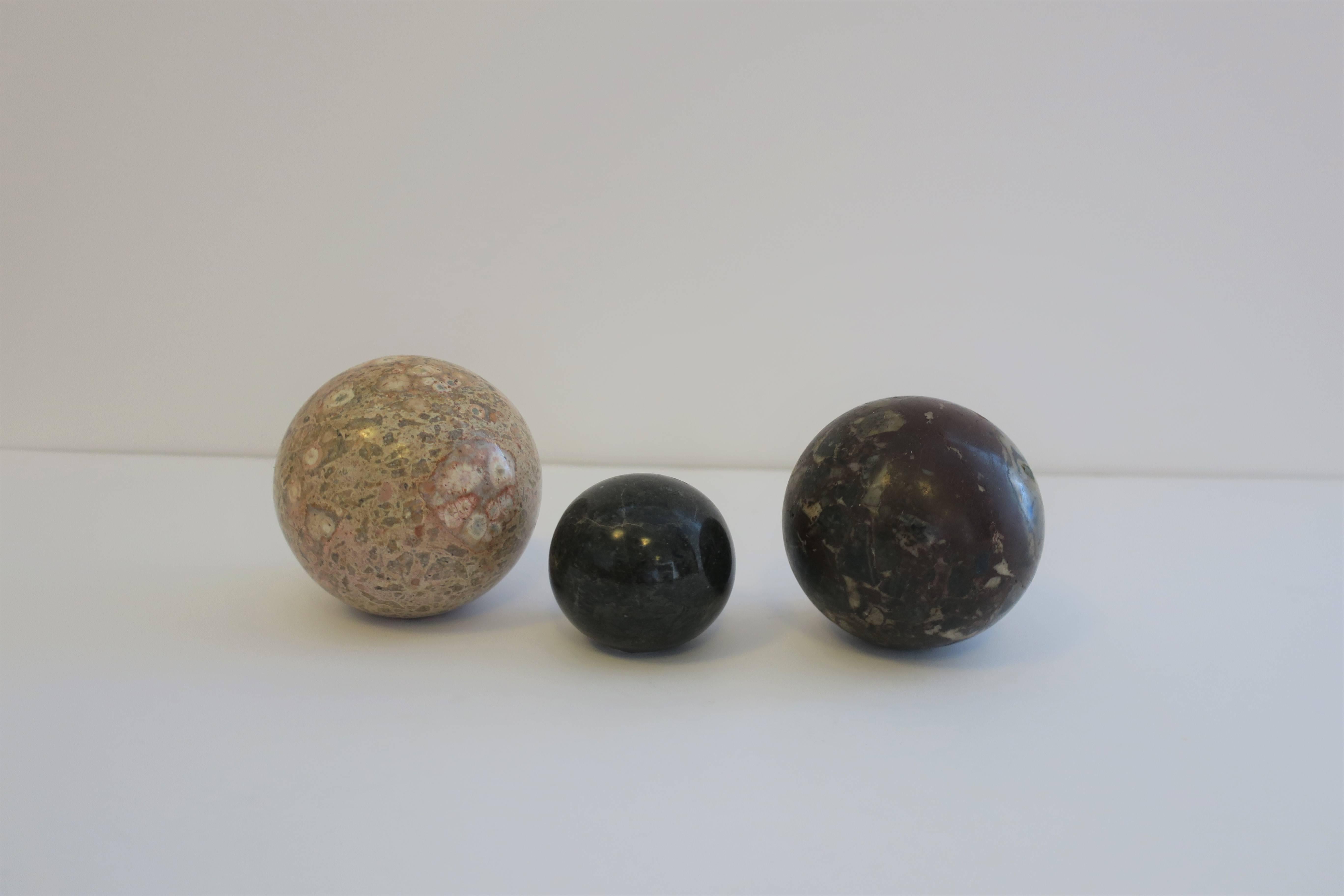 Modern Marble Stone Spheres, ca. 1970s