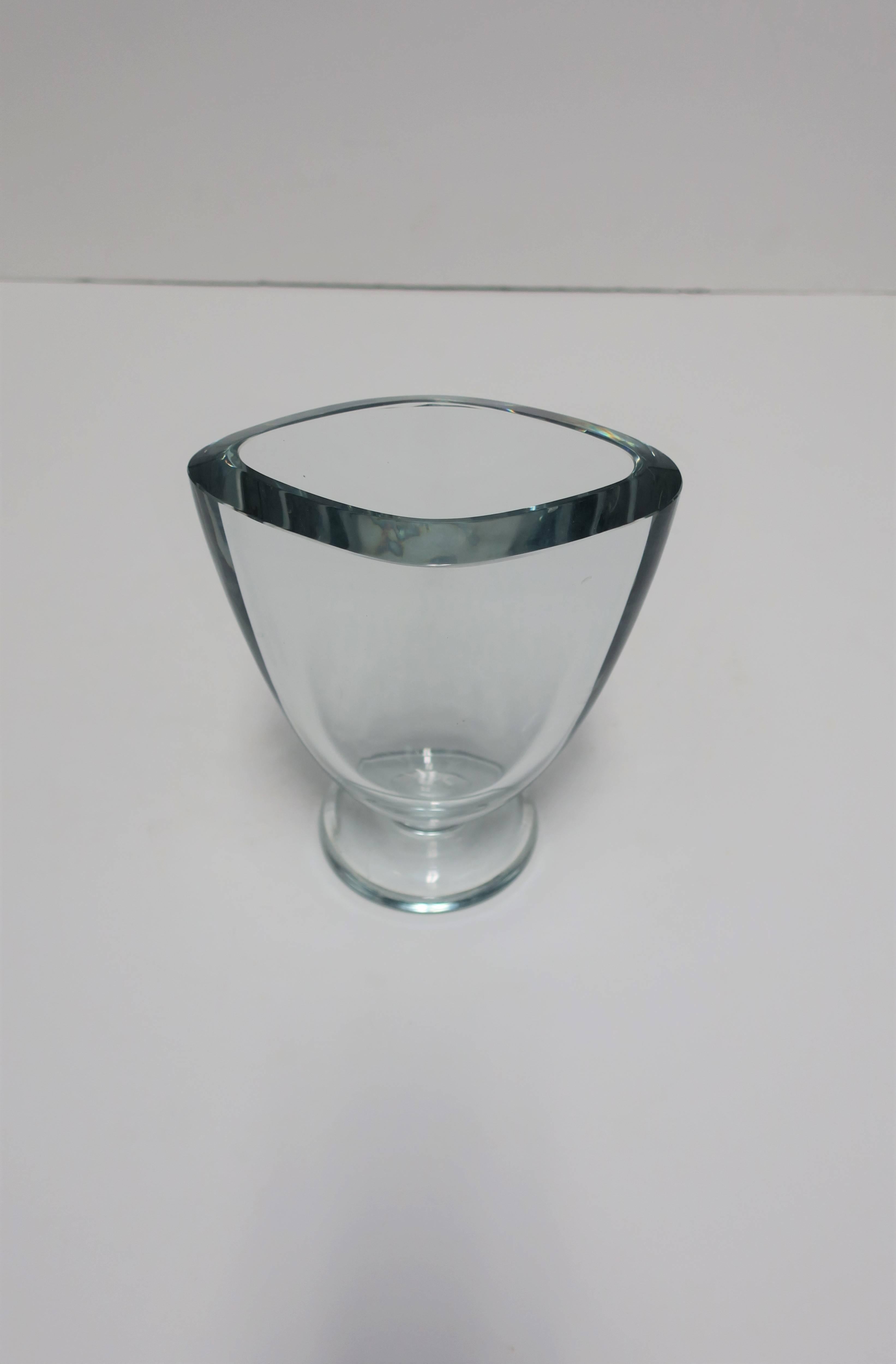 20th Century Swedish Scandinavian Modern Crystal Strombergshyttan Glass Vase  For Sale