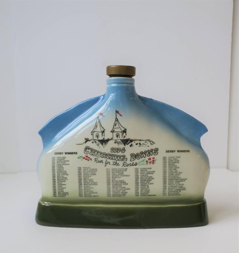 Vintage Horse Racing Kentucky Derby Decanter Liquor or Spirits Bottle