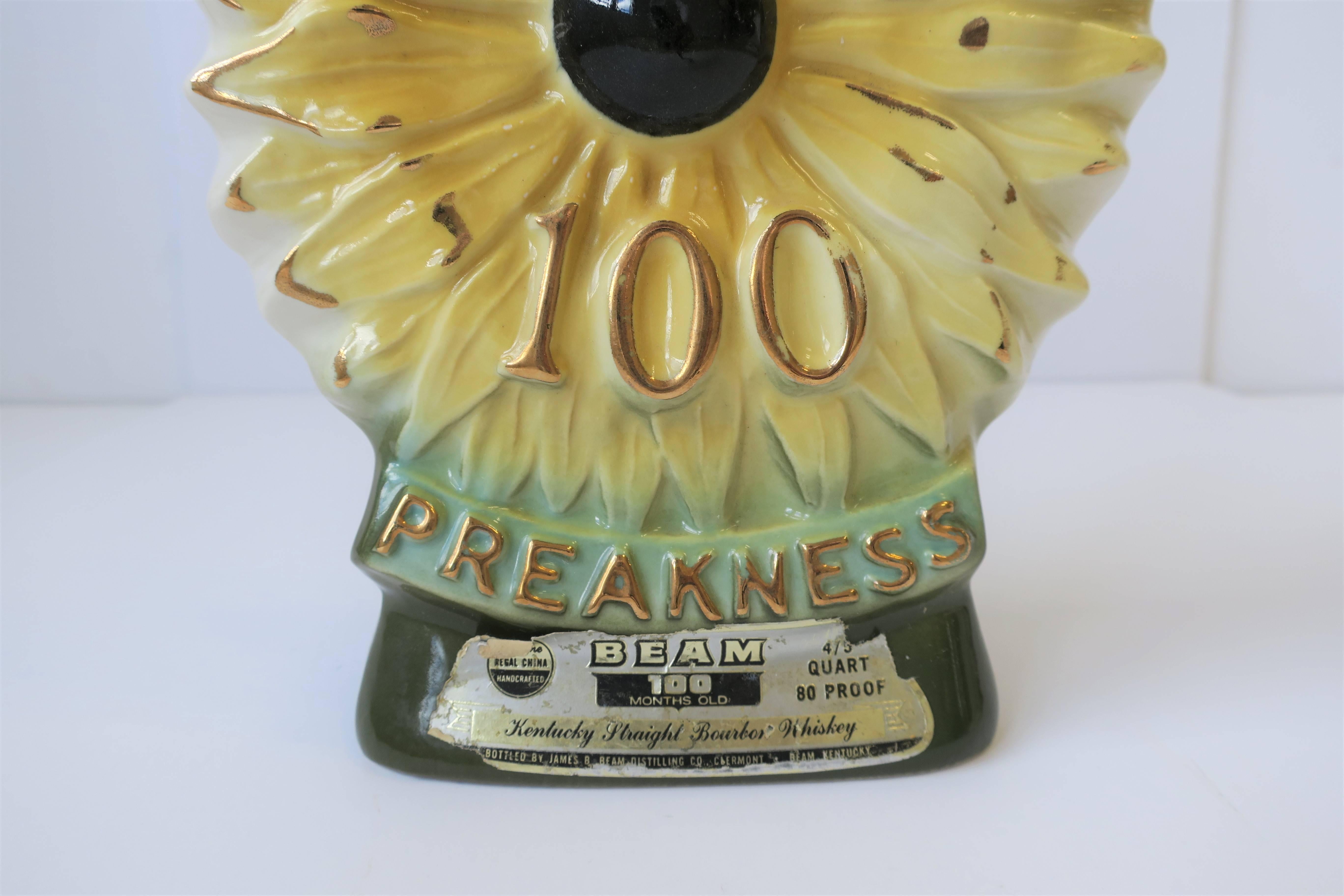 American Vintage Horse Racing Preakness Stakes Decanter Liquor or Spirits Bottle, 1975