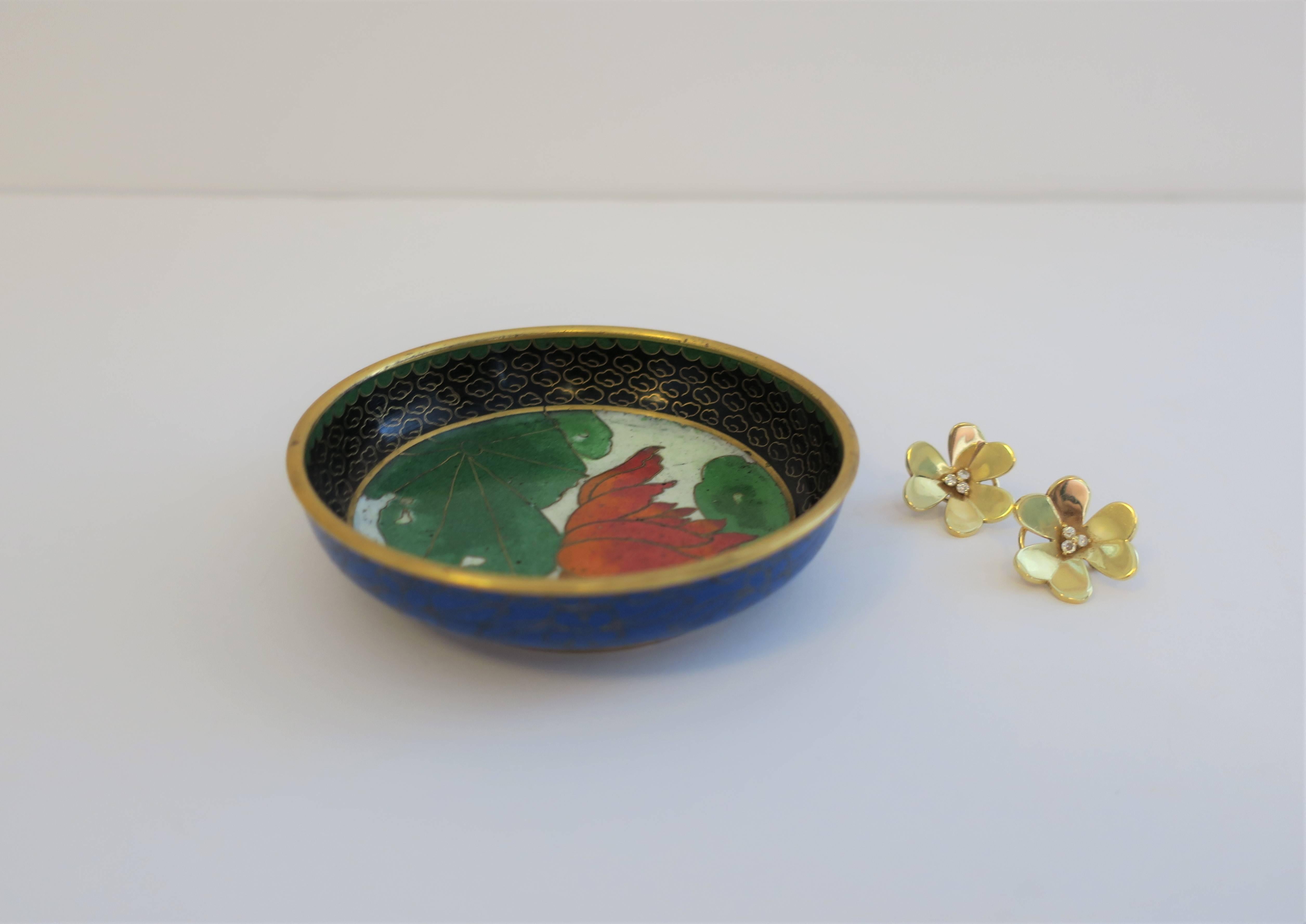 Late 20th Century Vintage Chinese Cloisonné Trinket or Jewelry Dish