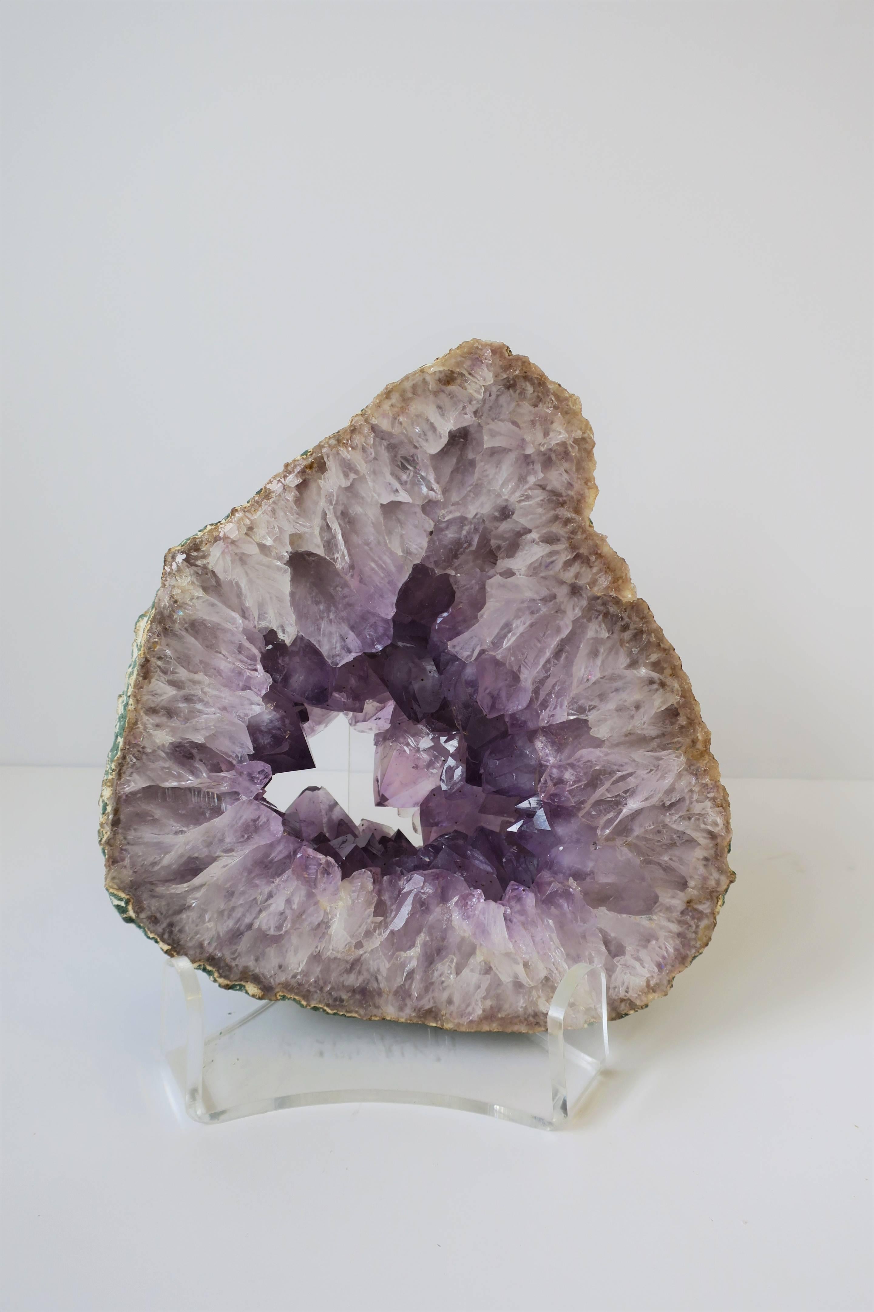 Organic Modern Large Natural Purple Amethyst Crystal Sculpture