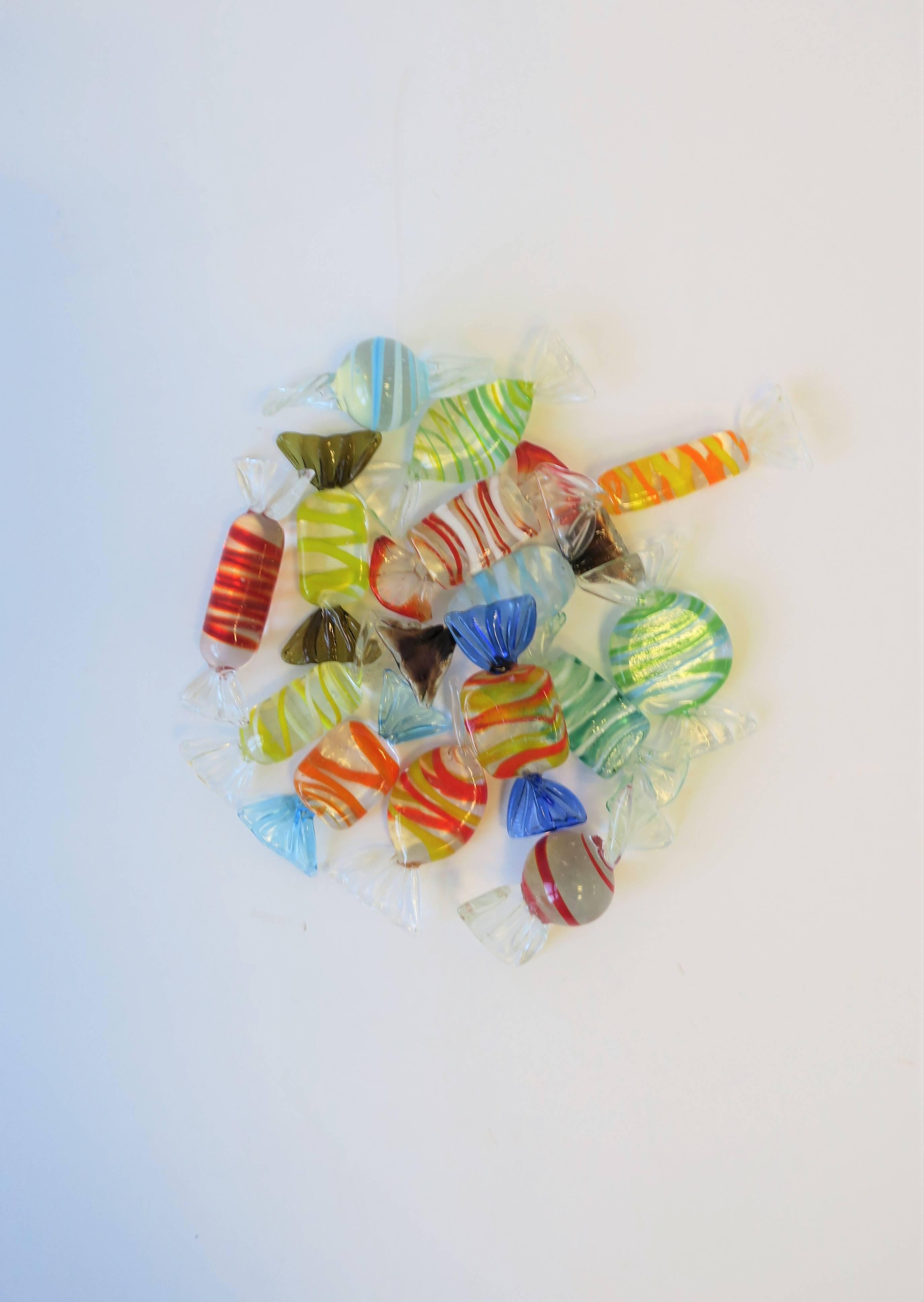 Modern Italian Murano Art Glass Candy Pieces