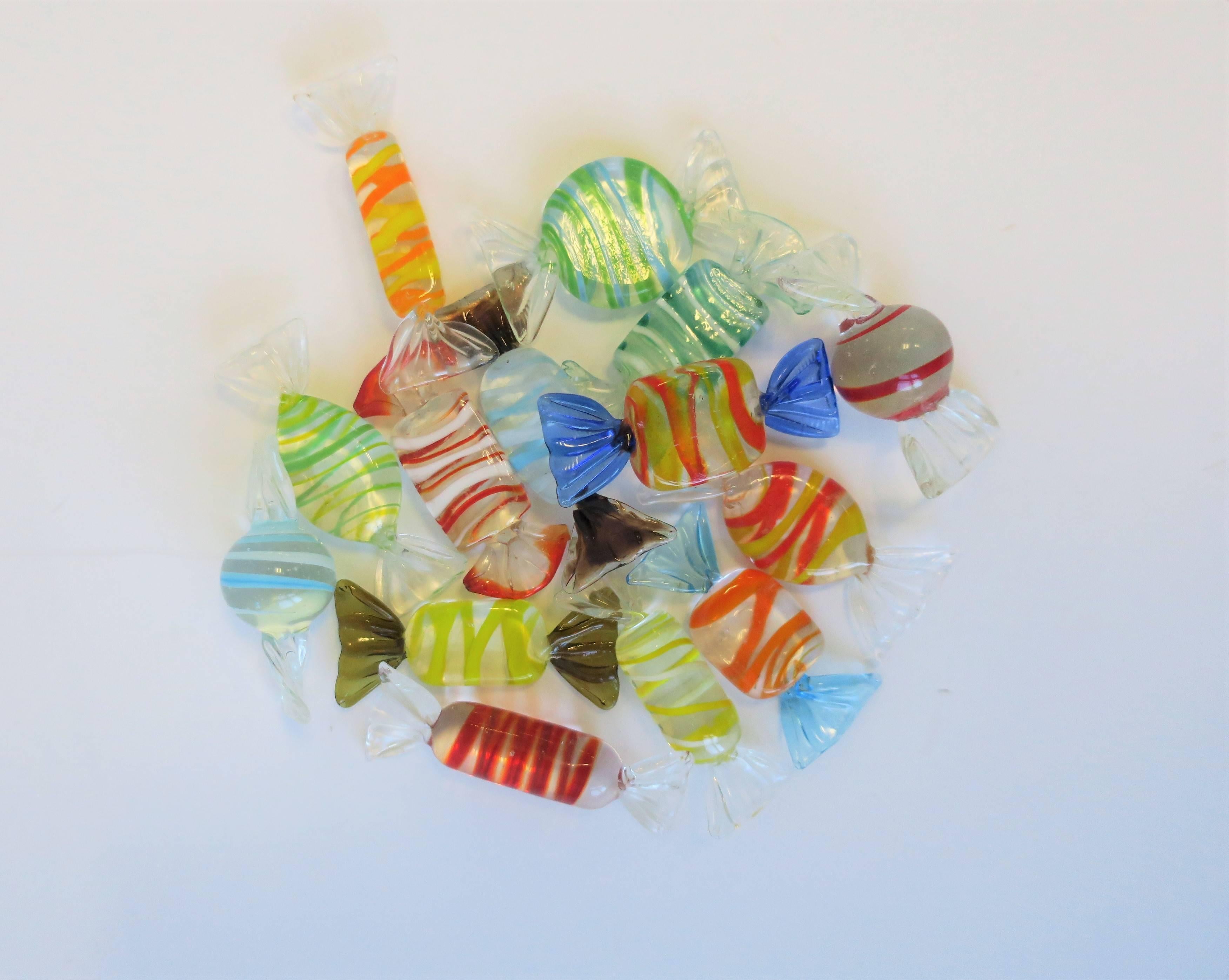 Italian Murano Art Glass Candy Pieces In Excellent Condition In New York, NY